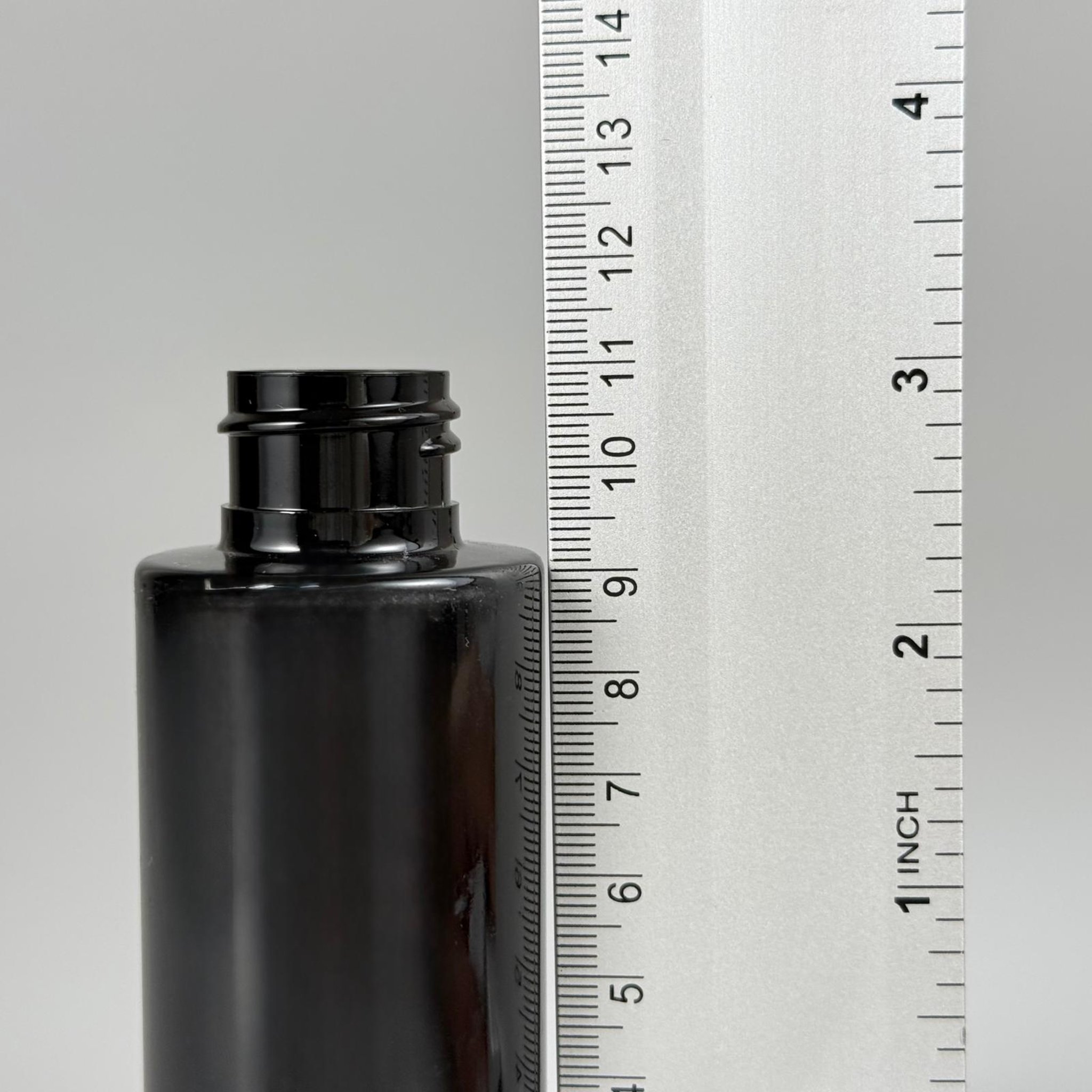 100 CC SİLİNDİR KESKİN KÜT MODEL SERT (17 GR) PET ŞİŞE - KAPAKSIZ - AĞIZ ÇAPI 24 MM - SİYAH