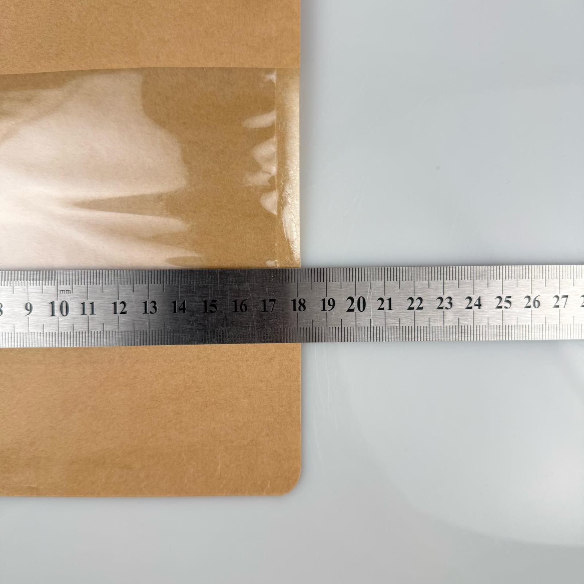 DOYPACK PENCERELİ - KRAFT AMBALAJ 18 X 29 CM - 750 GRAM - ÇEREZ, KURU KAHVE, KURUYEMİŞ, AKTAR VB İÇİN ÇITÇITLI KİLİTLİ KESE, KRAFT TORBA, ÇEREZLİK