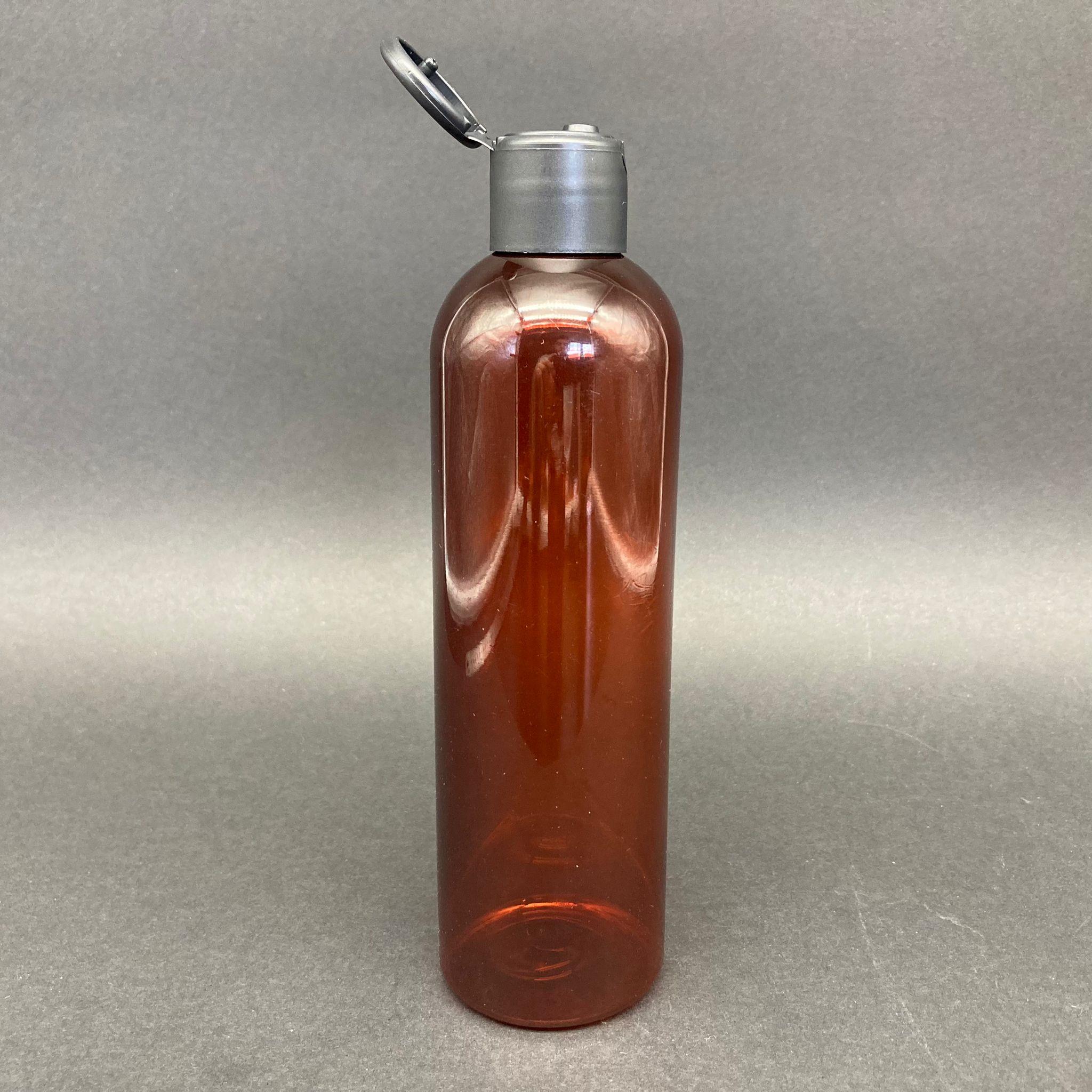 250 CC KAHVERENGİ PET ŞİŞE - SİYAH FLİPTOP AKITICI KAPAKLI - 250 ML AKITICILI PLASTİK ŞİŞE