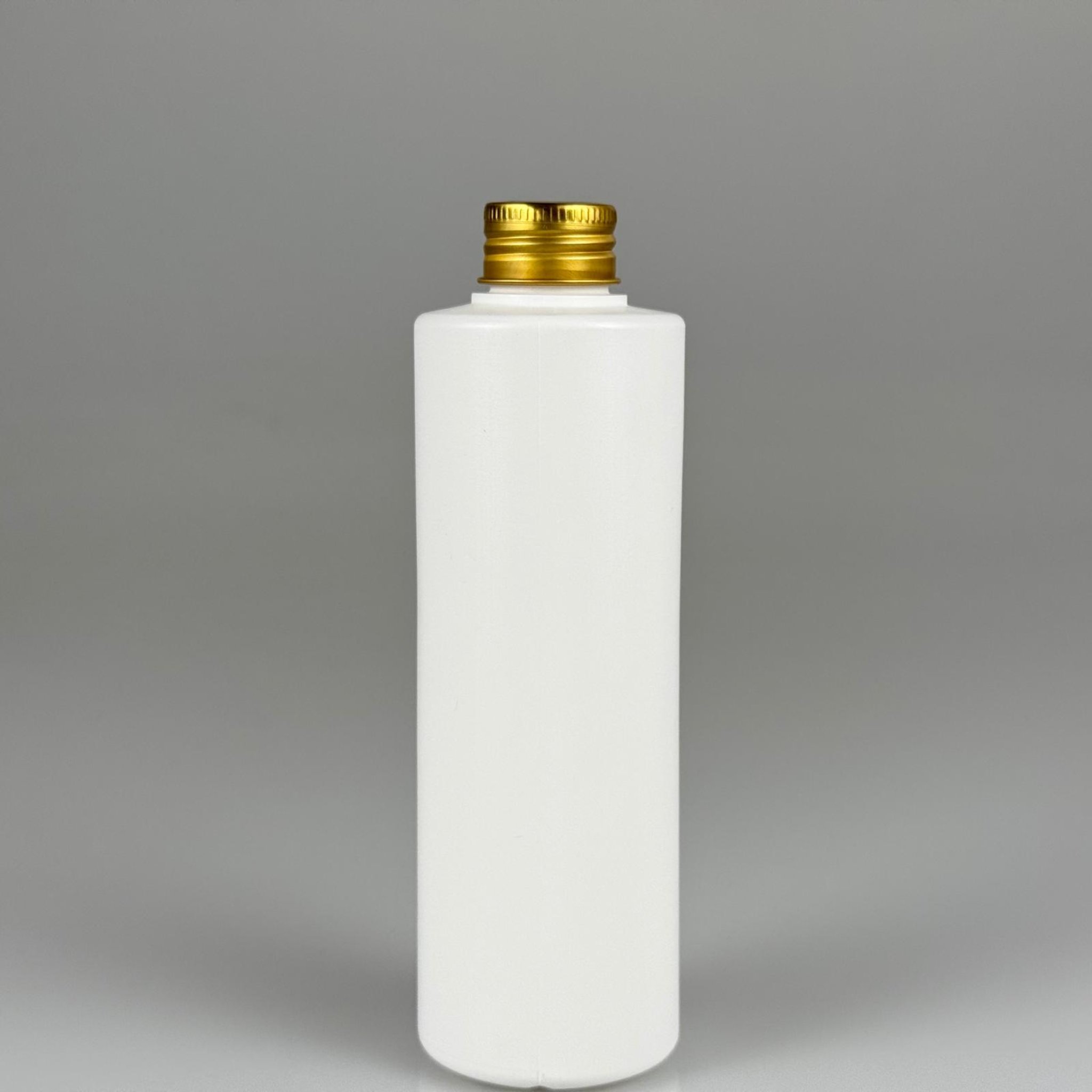 200 CC (SİLME 250 CC) BEYAZ SİLİNDİR MODEL MAT SERT POLİETİLEN ASETON ŞİŞESİ (24 AĞIZ) + KÖPÜK CONTALI GOLD METAL ALÜMİNYUM KAPAKLI TAKIM - 200 ML KAPAKLI BEYAZ PLASTİK ŞİŞELER