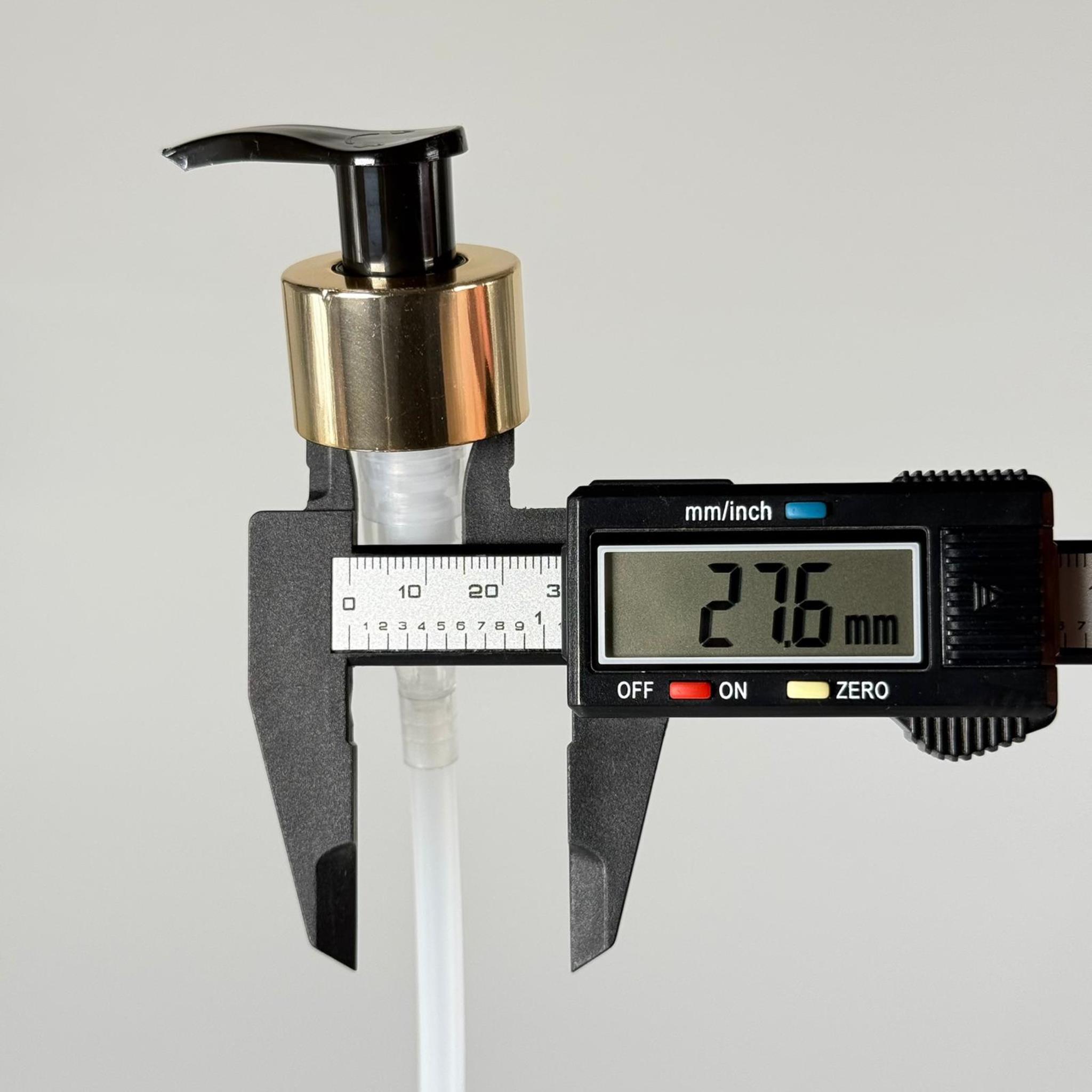 28 MM POMPA KİLİTLİ GOLD ALÜMİNYUM KAPLAMALI - SIVI SABUN POMPASI - UZUN HORTUMLU (30 CM)