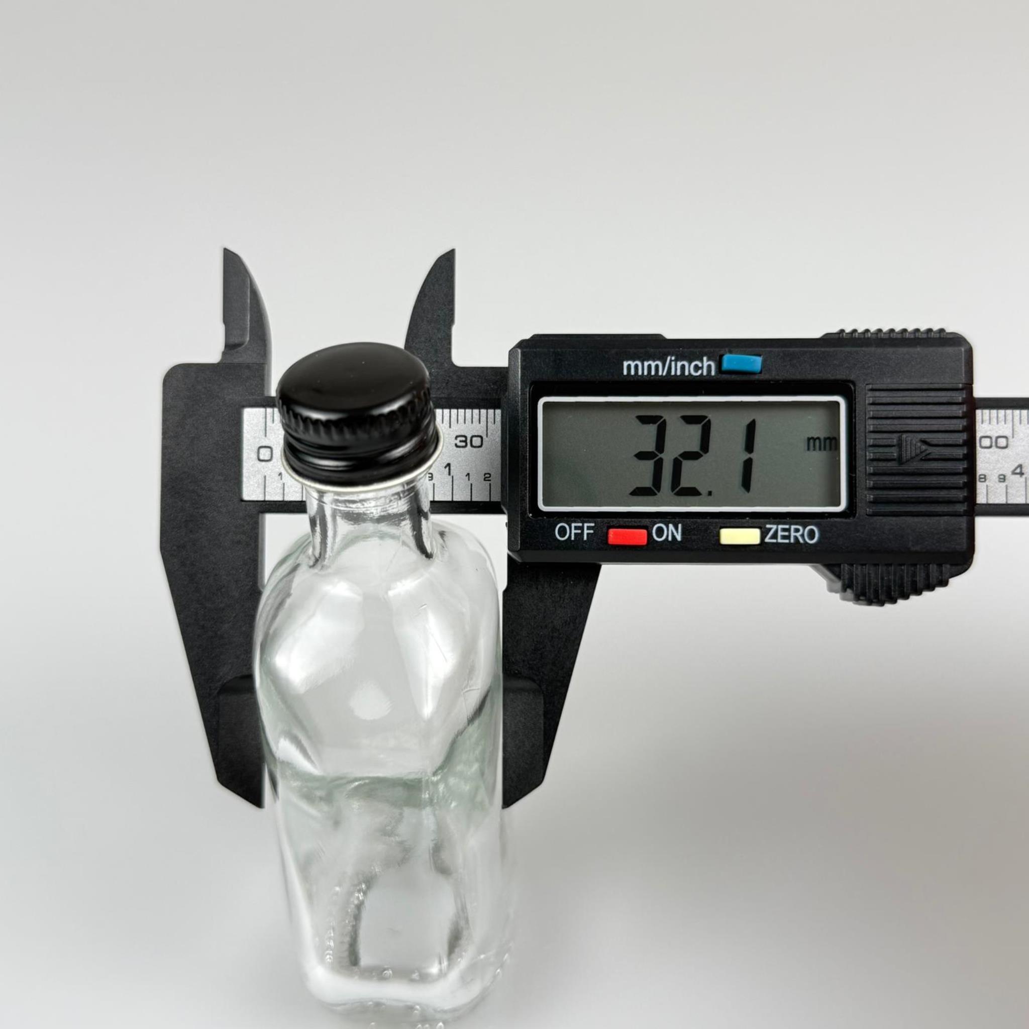 50 CC BOĞAZLI İNCE BELLİ CAM ŞİŞE - SİYAH METAL KAPAKLI - 50 ML PRESTİJLİ ŞİŞE