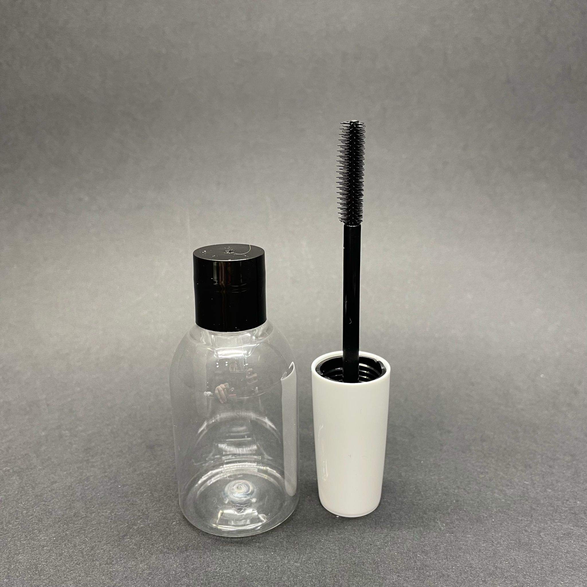 50 CC KAPAKLI PET ŞİŞE + KİRPİK RİMEL MASKARA KAPAK TAKIM