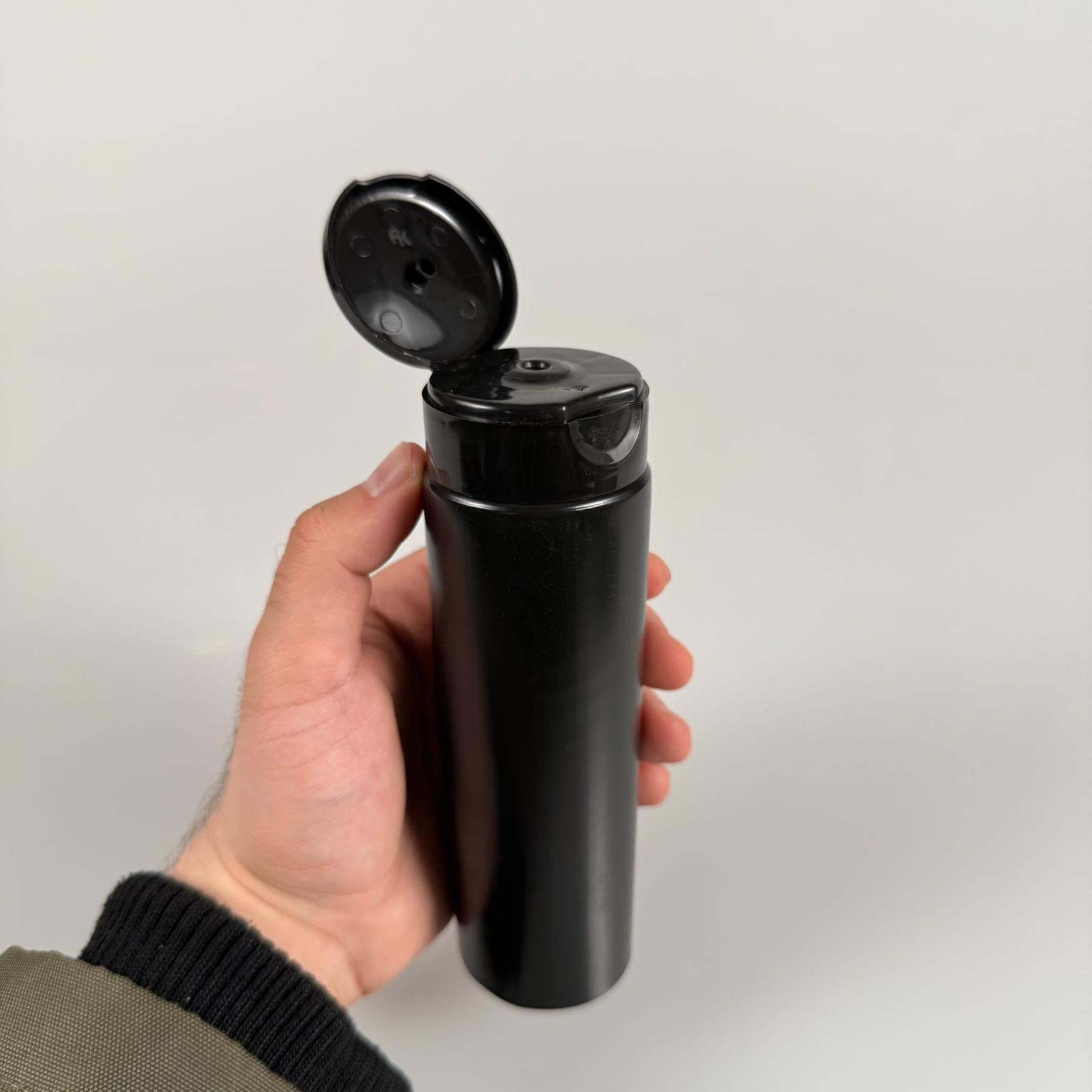 KOZMETİK İÇİN SİYAH BOŞ KREM TÜPÜ KAPAKLI - 150 ML - MERHEM TÜPÜ - LİPGLOSS TÜP - DUDAK PARLATICISI TÜPÜ - BAL DOLUMU İÇİN PLASTİK TÜP - AÇILIR KAPANIR FLİPTOP KAPAKLI - ALTI AÇIK ELLE KAPANMAZ ISITICI GEREKİR