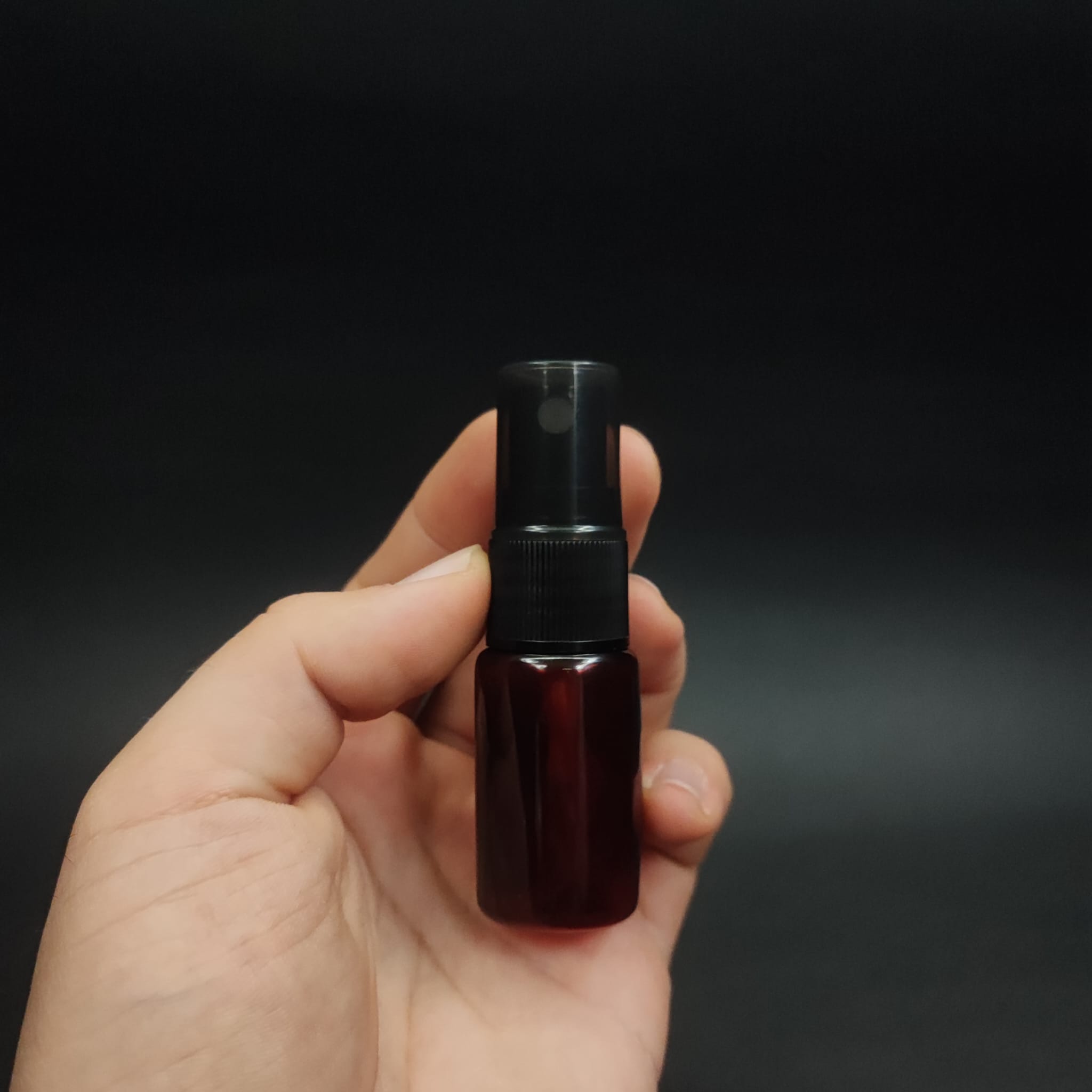 10 CC AMBER PET ŞİŞE - SİYAH SPREYLİ TESTER 10 ML PLASTİK ŞİŞE
