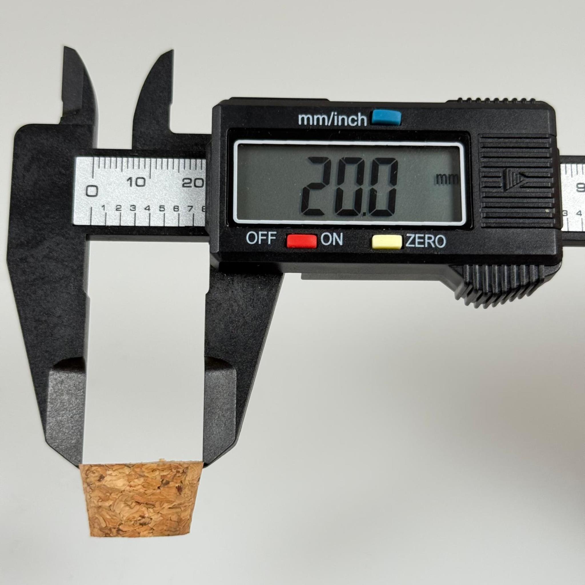 DENEY TÜPLERİNE UYUMLU MANTAR TIPA 20X16X12 MM - CAM TÜP İÇİN MANTAR TIPA