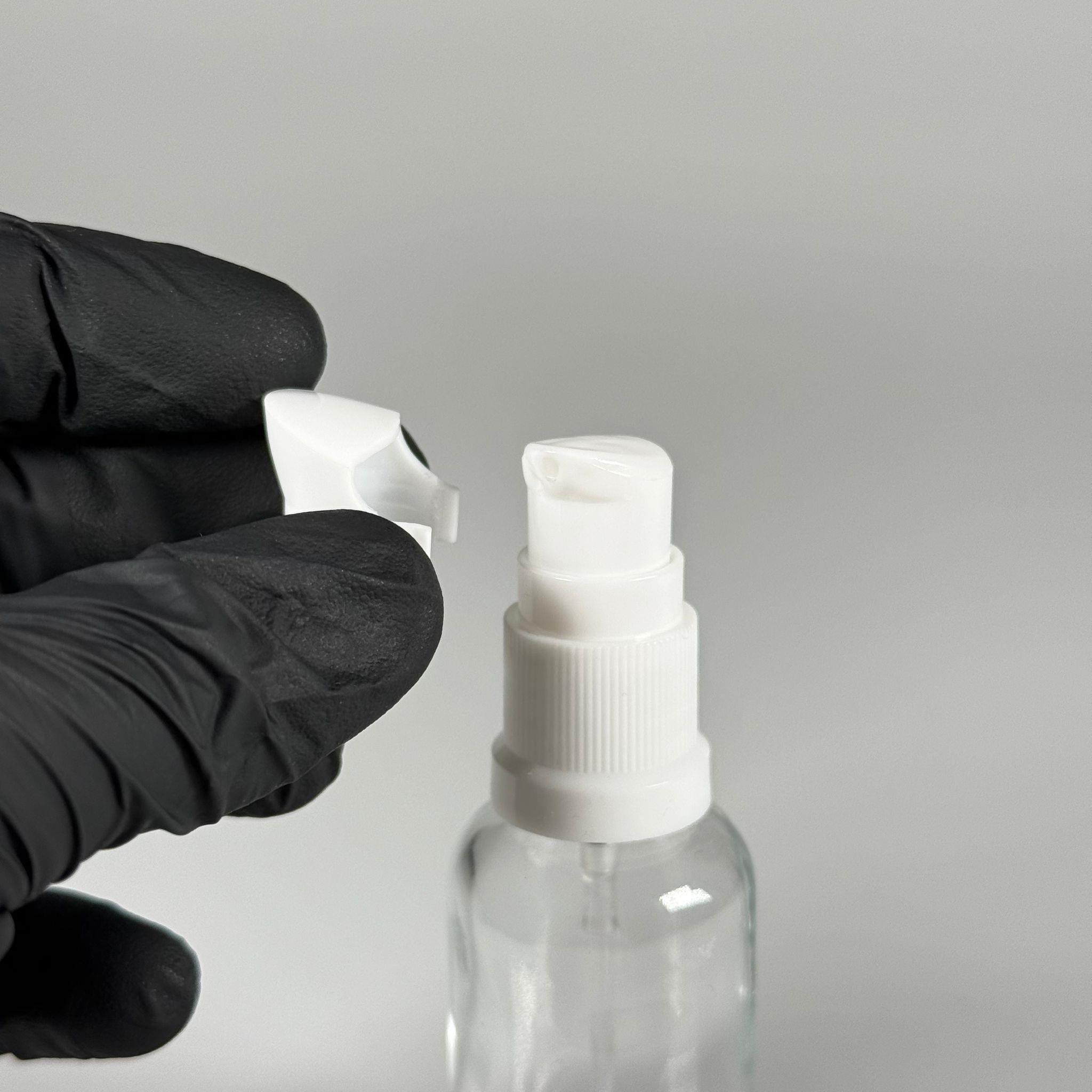 30 CC ŞEFFAF CAM ŞİŞE - SIZDIRMAZ ETEKLİ BEYAZ LOSYON POMPALI TAKIM - 30 ML LOSYON ŞİŞESİ - YAĞ, KREM GİBİ YOĞUN KIVAMLI SIVILAR İÇİN CAM AMBALAJ