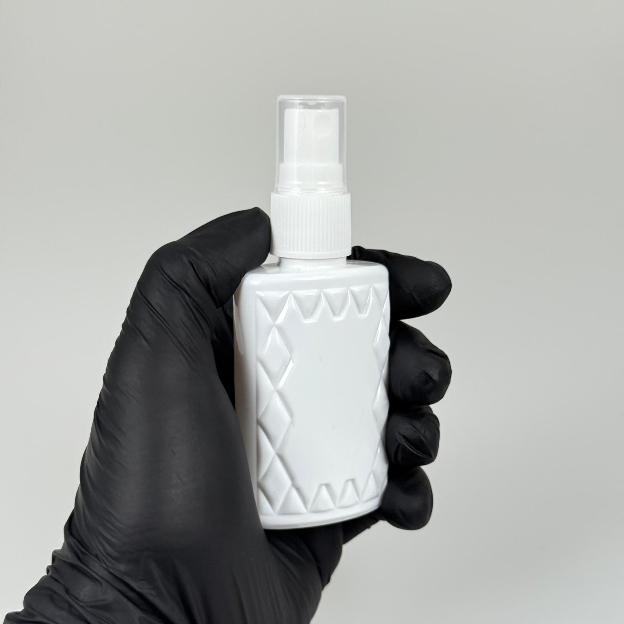 50 CC BEYAZ PET KÖŞELİ PARFÜM ŞİŞESİ  - BEYAZ SPREYLİ - 50 ML PLASTİK PARFÜM - KOLONYA ŞİŞESİ