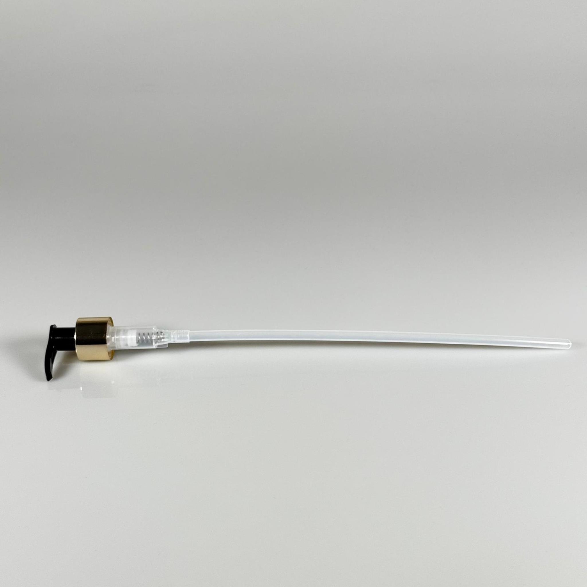 24 MM POMPA KİLİTLİ GOLD ALÜMİNYUM KAPLAMALI - SIVI SABUN POMPASI - UZUN HORTUMLU (30 CM)