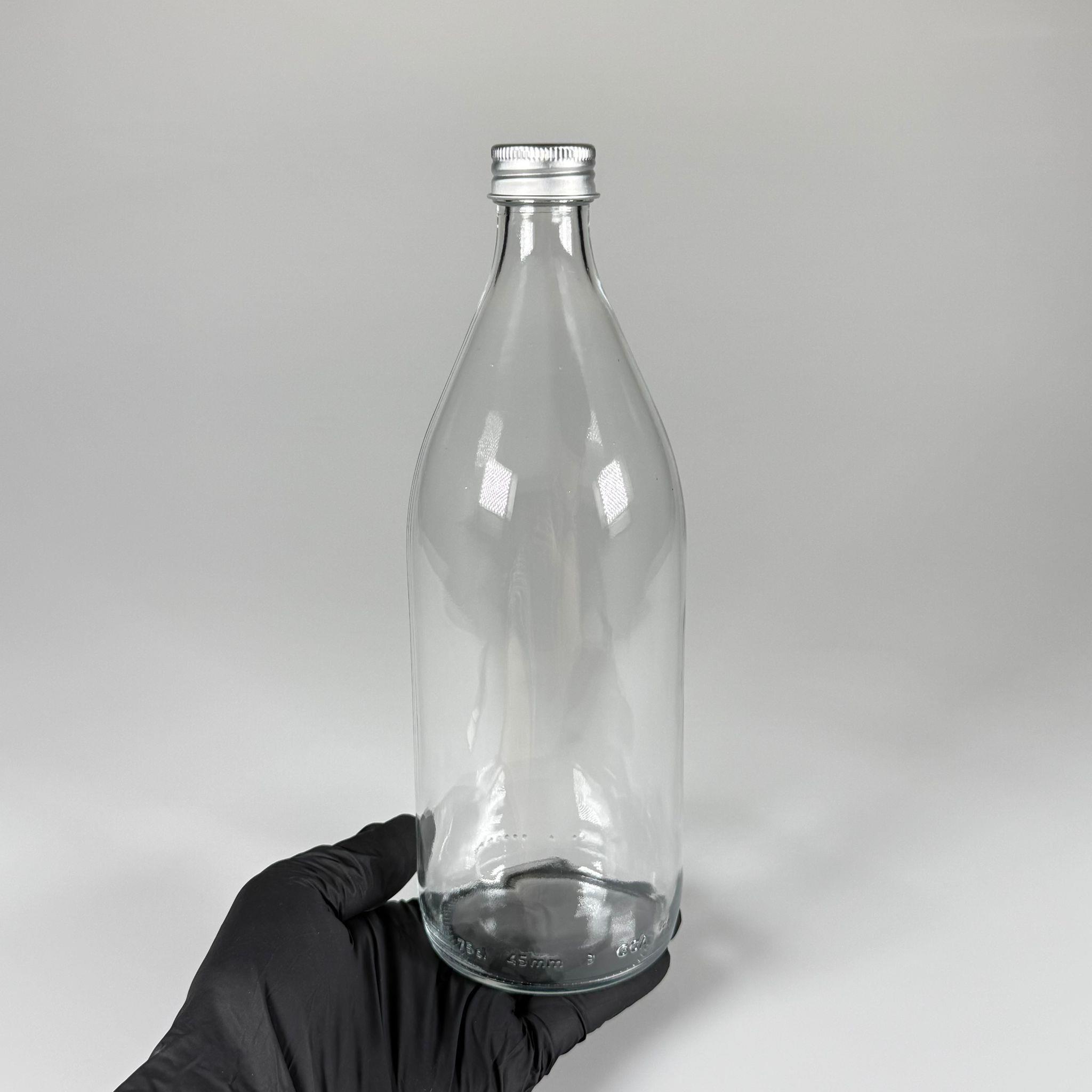 750 ML LÜKS CAM SU ŞİŞESİ - 750 CC BOŞ CAM SU ŞİŞELERİ - GÜMÜŞ ALÜMİNYUM METAL KAPAKLI (ELLE AÇILIP KAPANABİLİR) - RESTORAN, CAFE, OTEL VS İÇİN PREMİUM CAM ŞİŞE