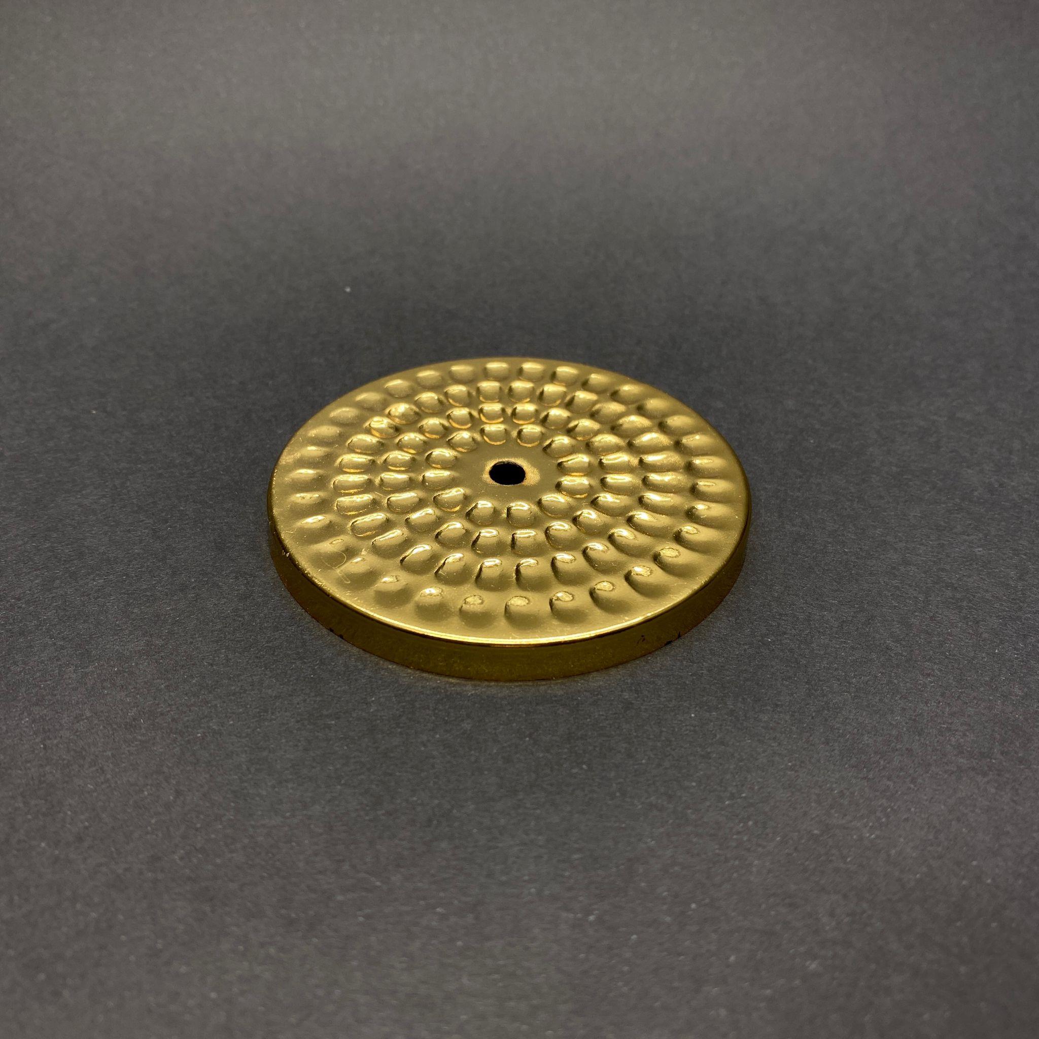 MUM KAPAK DAR - GOLD - MUM İÇİN DELİKLİ OVAL DÖVME METAL KAPAK - 73 MM (MUM BARDAK KAPAĞI)