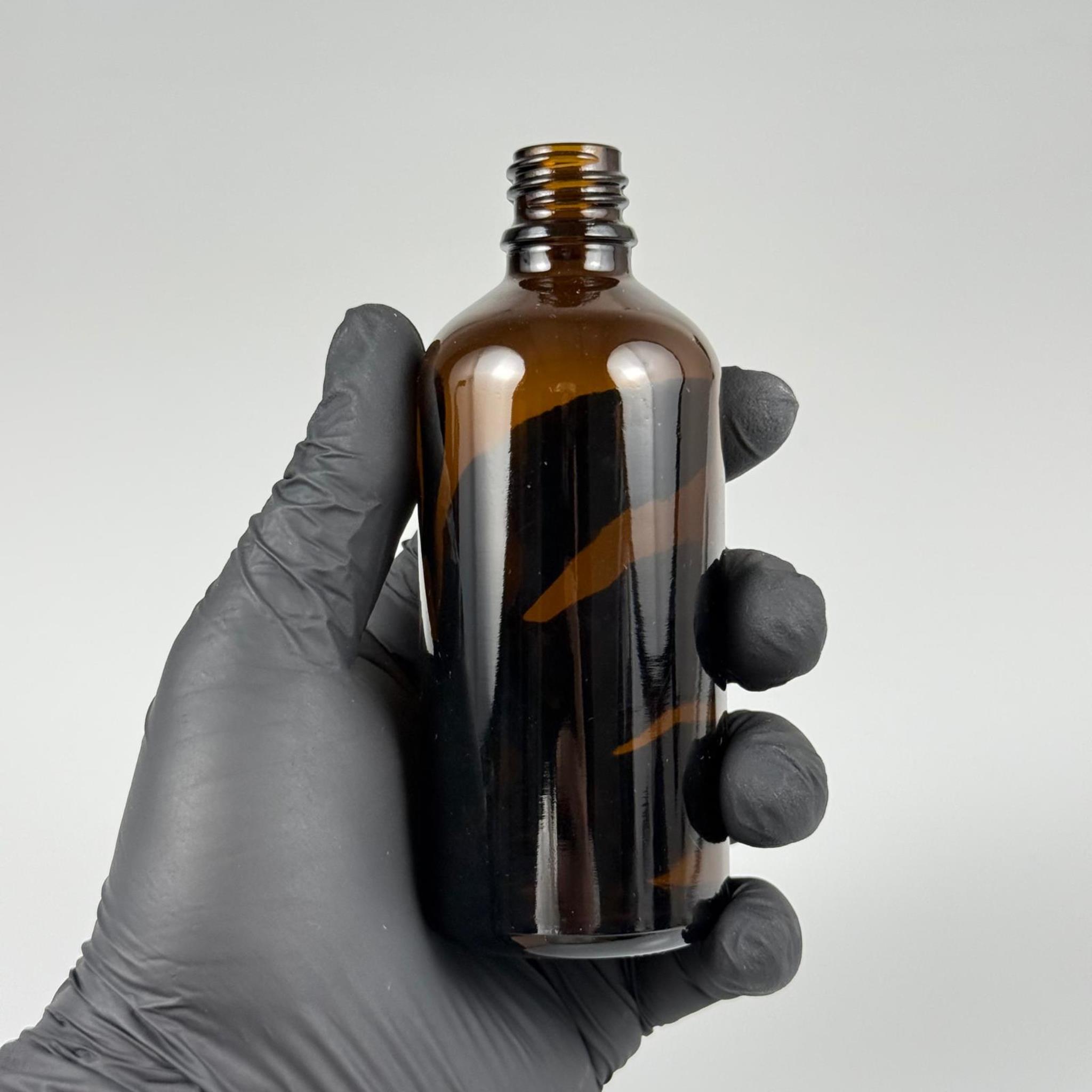 100 CC AMBER CAM ŞİŞE KAPAKSIZ (18 AĞIZ) - 100 ML CAM KAHVERENGİ DROPPER ŞİŞE