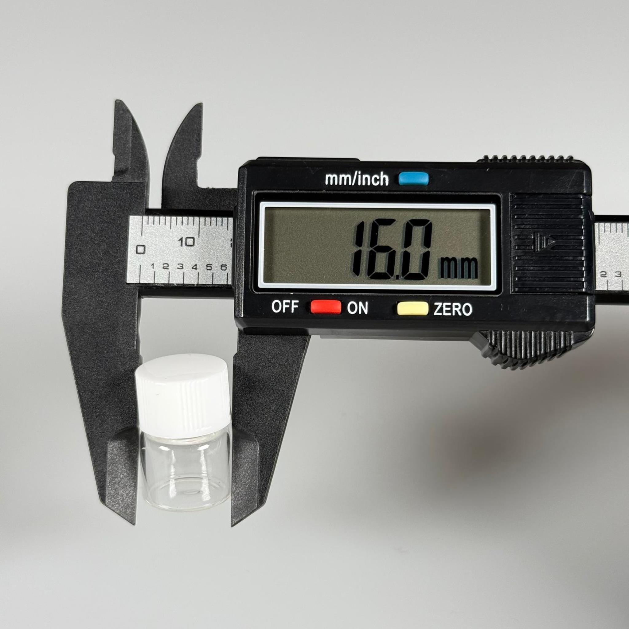 1 CC ŞEFFAF İNCE CAM ŞİŞE - BEYAZ KAPAKLI + İÇTEN DAMLALIKLI - 1 ML CAM ŞİŞE