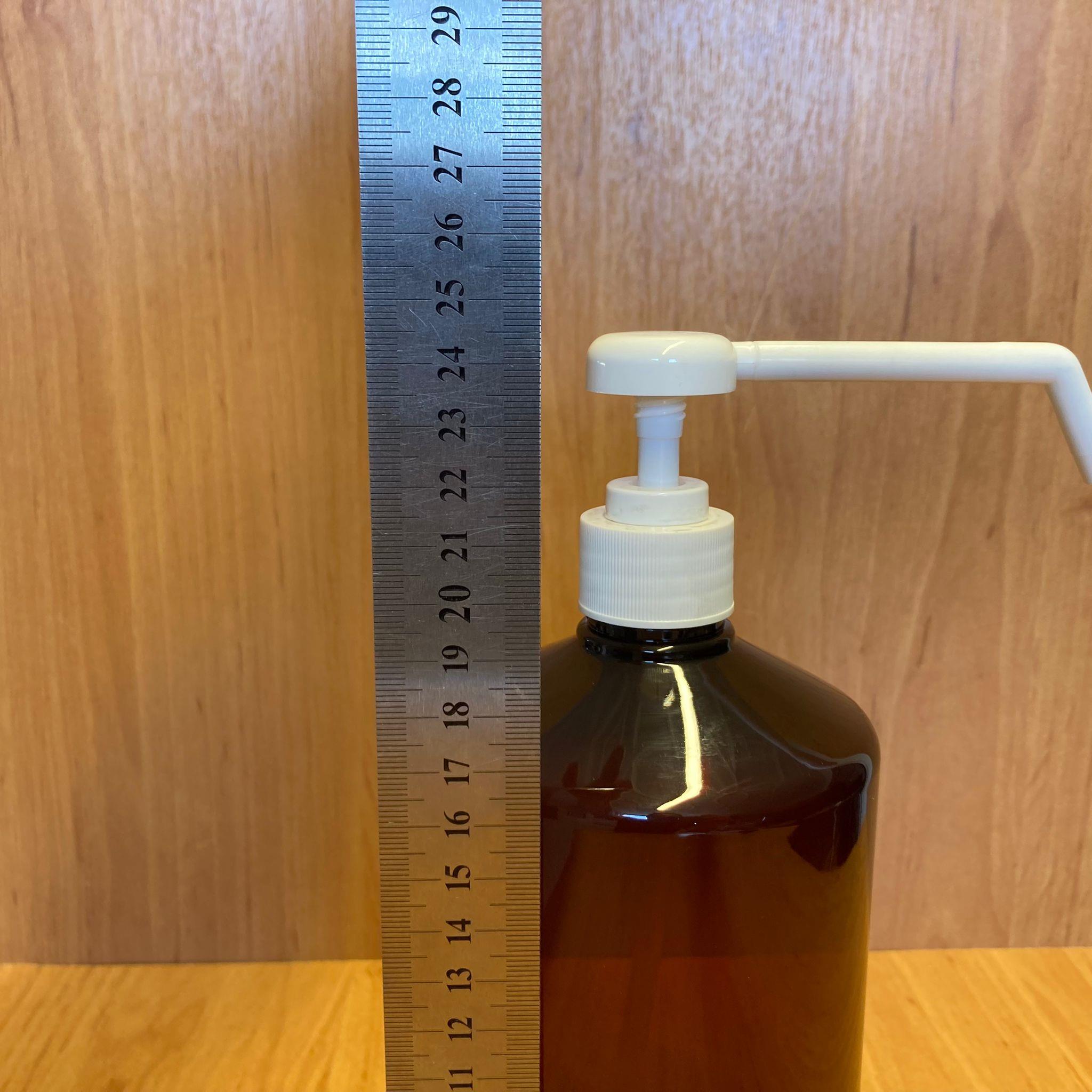 950 CC AMBER PLASTİK ŞİŞE - DİSPANSİYER POMPALI - 950 ML KAHVERENGİ BOŞ PLASTİK ŞİŞE - KALIN (45 GR)