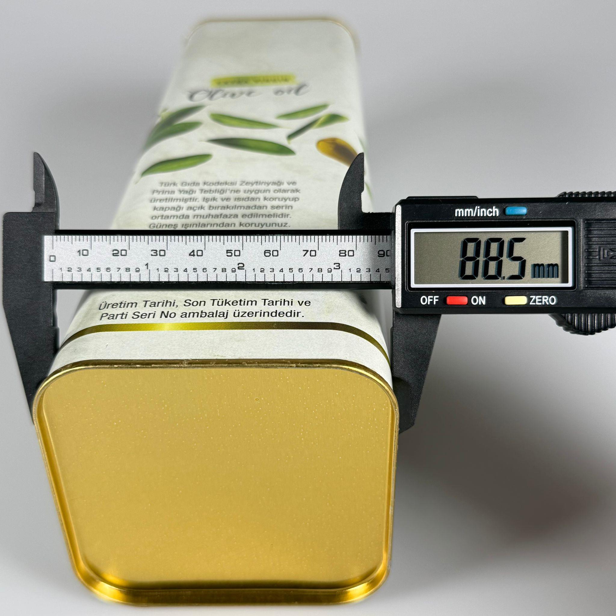 2 LT YAĞ TENEKESİ - BASKILI - 2000 CC ZEYTİNYAĞ TENEKESİ - KAPAKLI