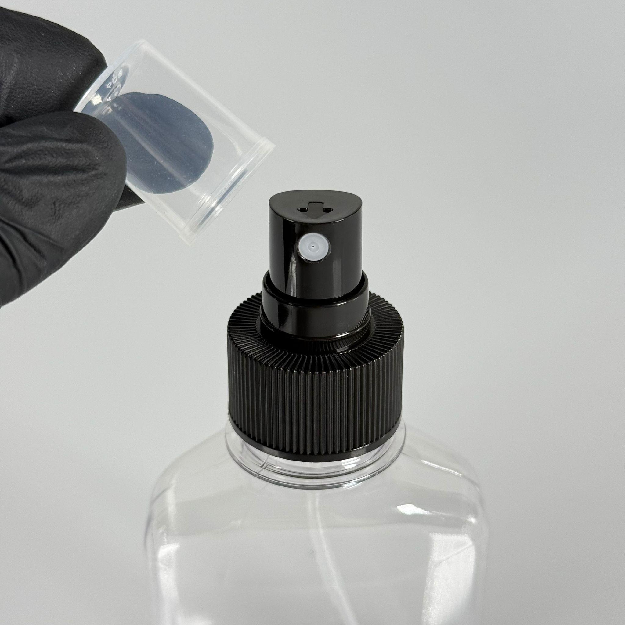 sprey şişe plastik -  100 ml plastik pet şişe + siyah sprey set