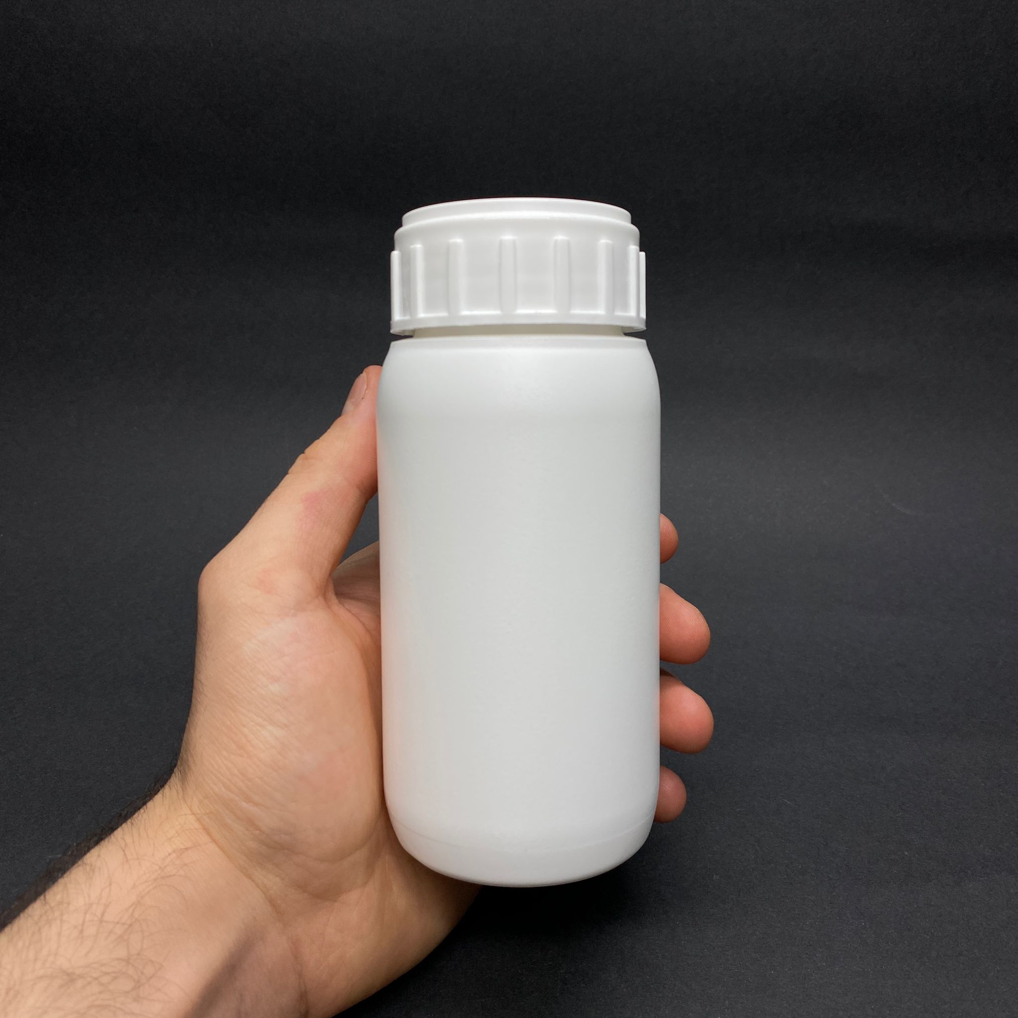 250 CC TARIM ŞİŞESİ - BEYAZ - ALÜMİNYUM CONTALI BEYAZ KAPAKLI - 250 ML GENİŞ AĞIZLI KALIN POLİETİEN ŞİŞE - ZİRAİ İLAÇ ŞİŞESİ