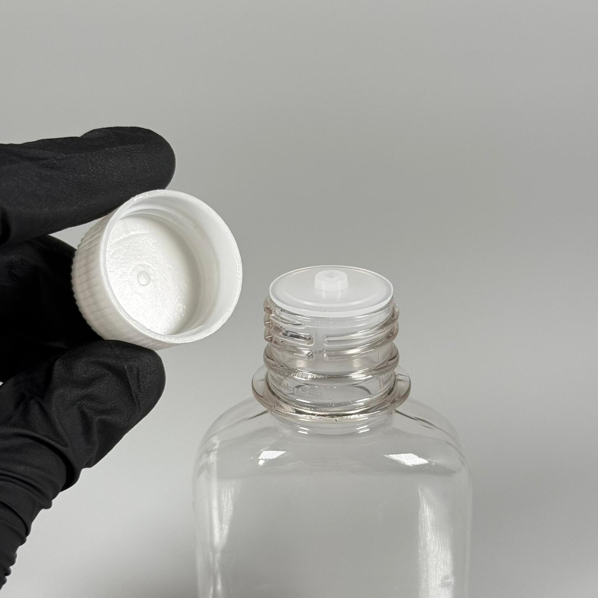 100 ML YASSI KAPAKLI KOLONYA TIPALI PET ŞİŞE - 100 CC CONTALI BEYAZ KAPAKLI PLASTİK ŞİŞE