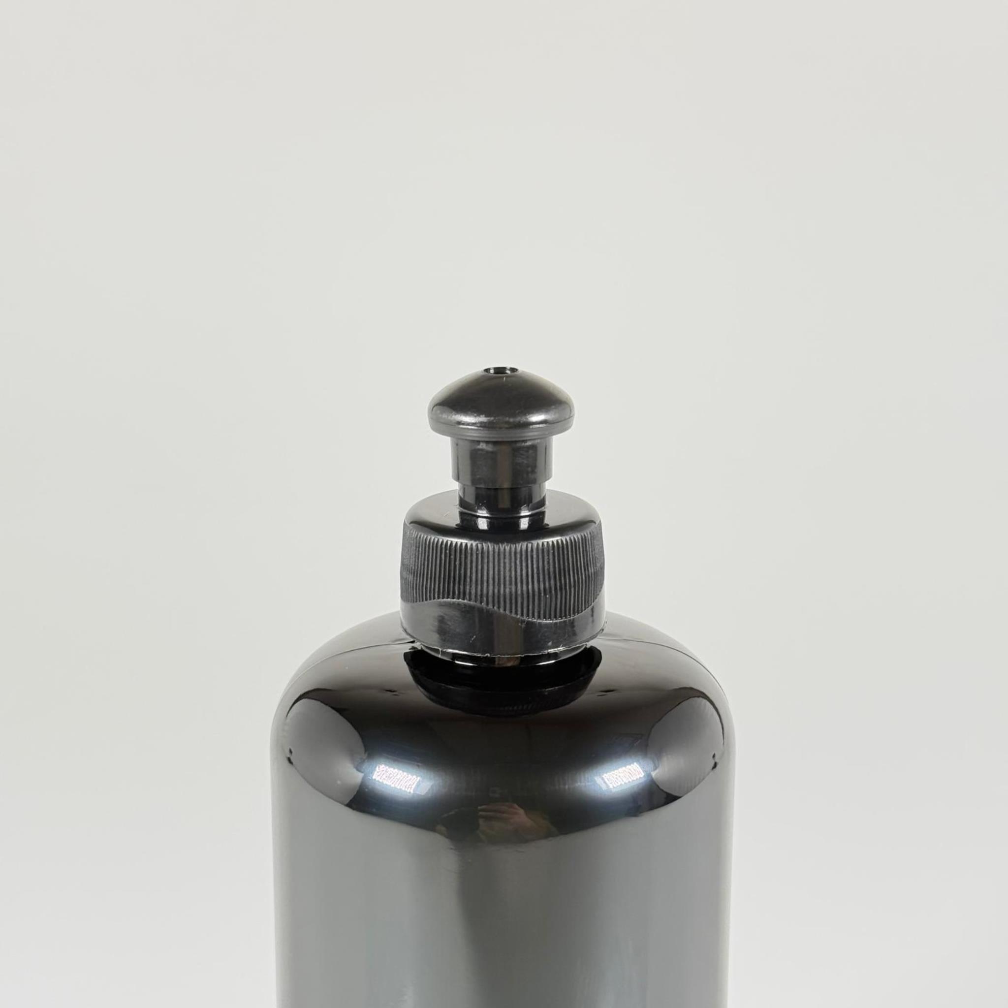 500 CC SİYAH UZUN SİLİNDİR PET ŞİŞE KALIN (26 GR) - SİYAH PUSH-PULL KAPAKLI - 28 AĞIZ - 500 ML PET ŞİŞE