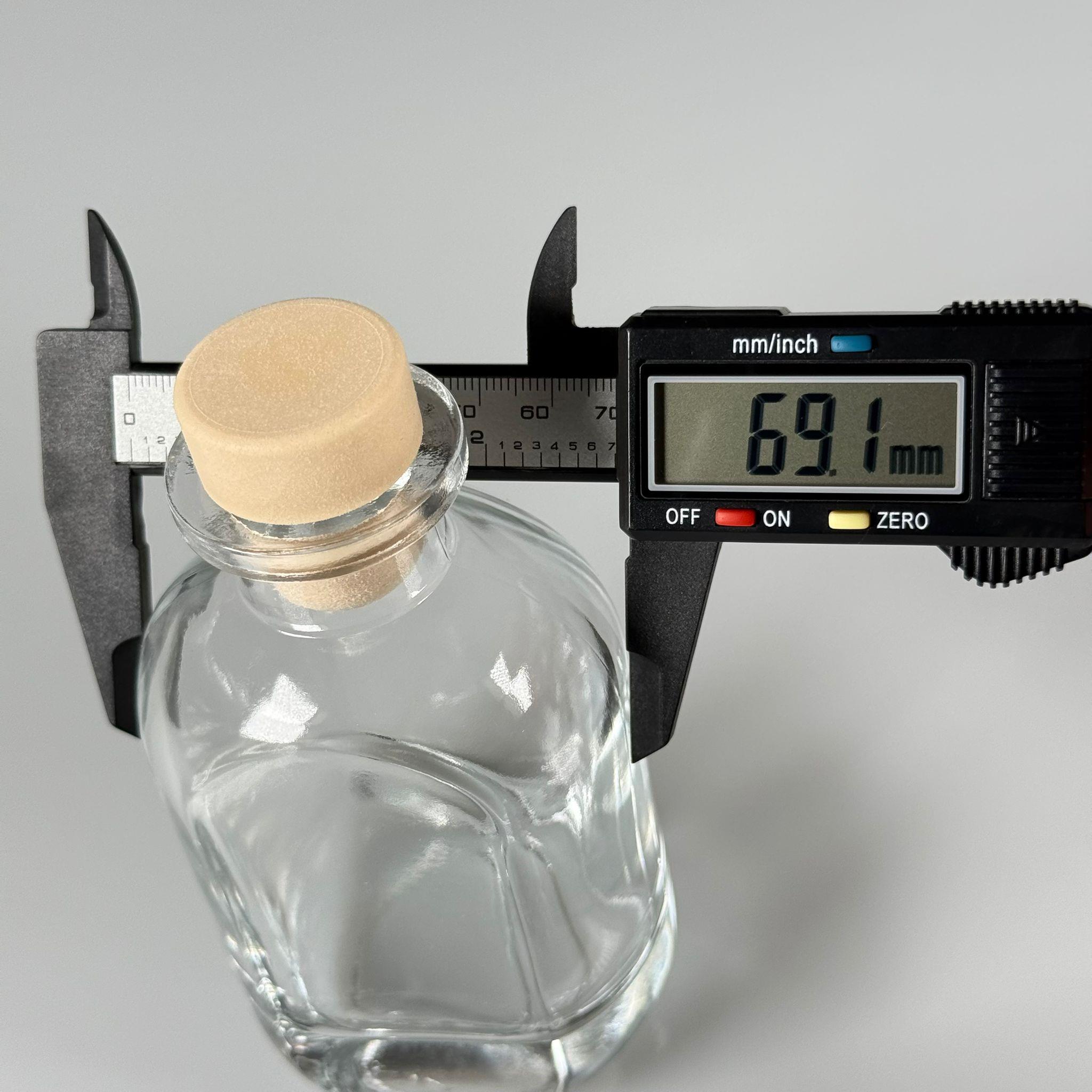 150 CC DİFFUSER CAM ŞİŞE + AHŞAP GÖRÜNÜMLÜ SENTETİK MANTAR TIPA - 150 ML TIPALI CAM ŞİŞE