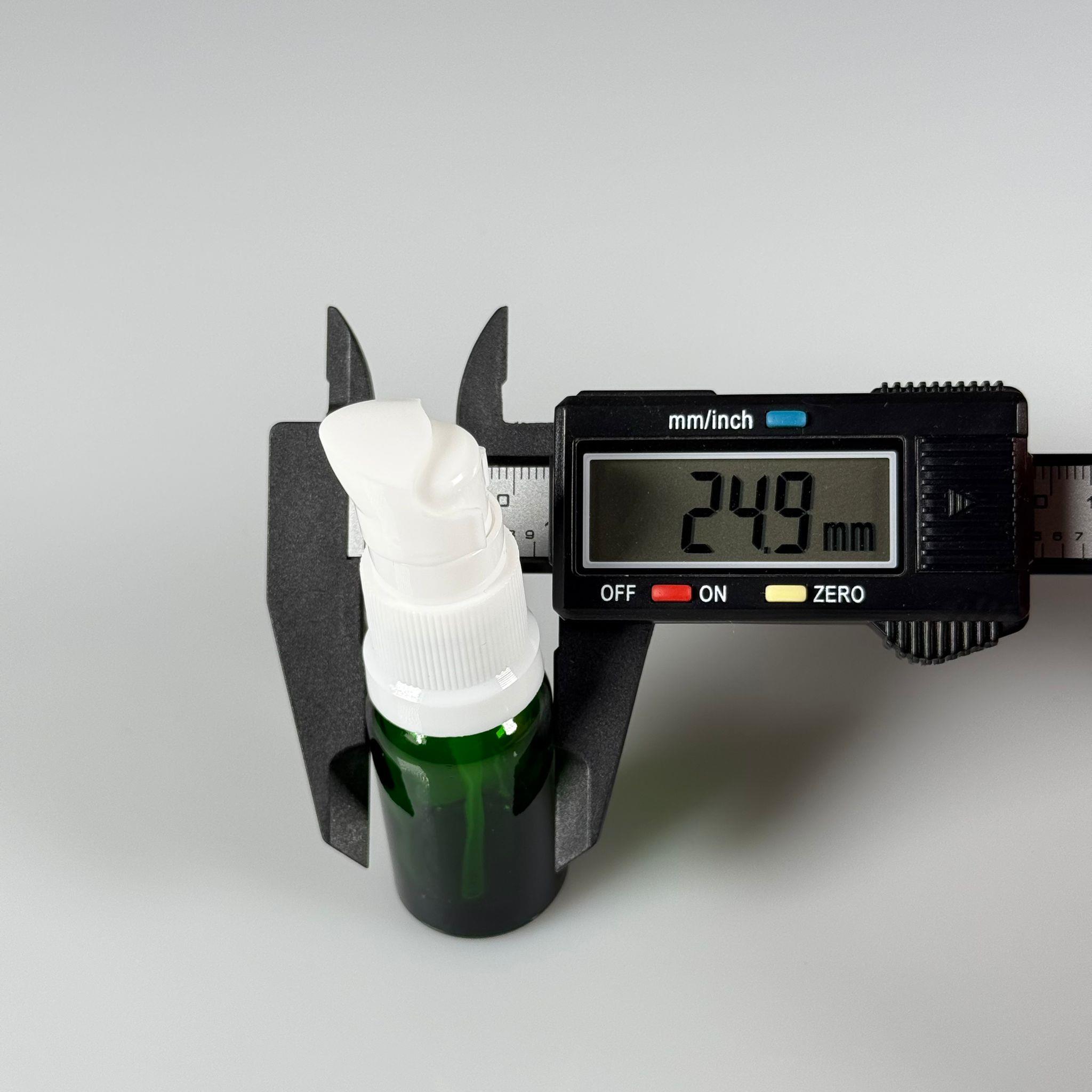 10 CC YEŞİL CAM ŞİŞE - SIZDIRMAZ ETEKLİ BEYAZ LOSYON POMPALI TAKIM - 10 ML LOSYON ŞİŞESİ - YAĞ, KREM GİBİ YOĞUN KIVAMLI SIVILAR İÇİN CAM AMBALAJ