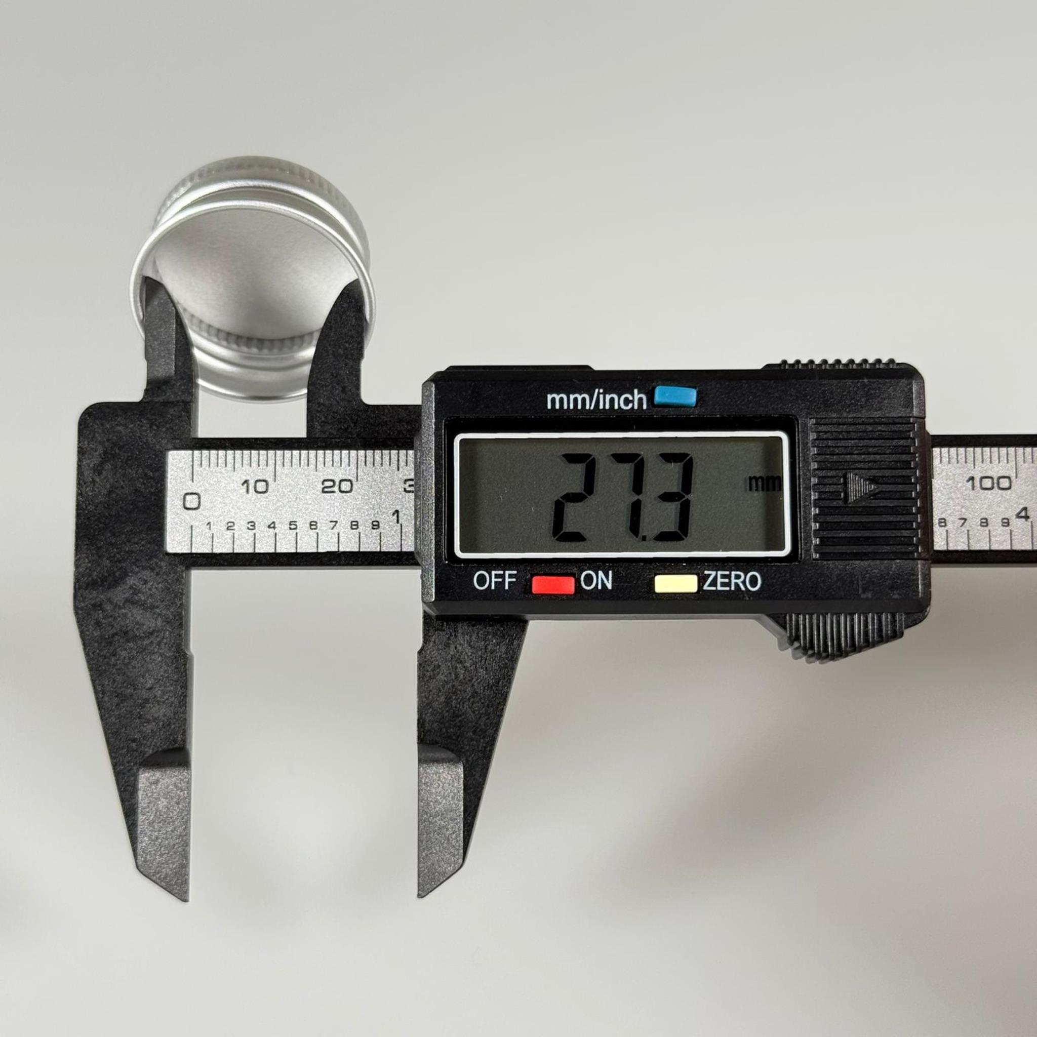 28 MM VİDALI GÜMÜŞ ALÜMİNYUM METAL KAPAK SERT (COLD BREW ŞİŞE KAPAĞI - SOĞUK KAHVE ŞİŞESİ KAPAĞI)