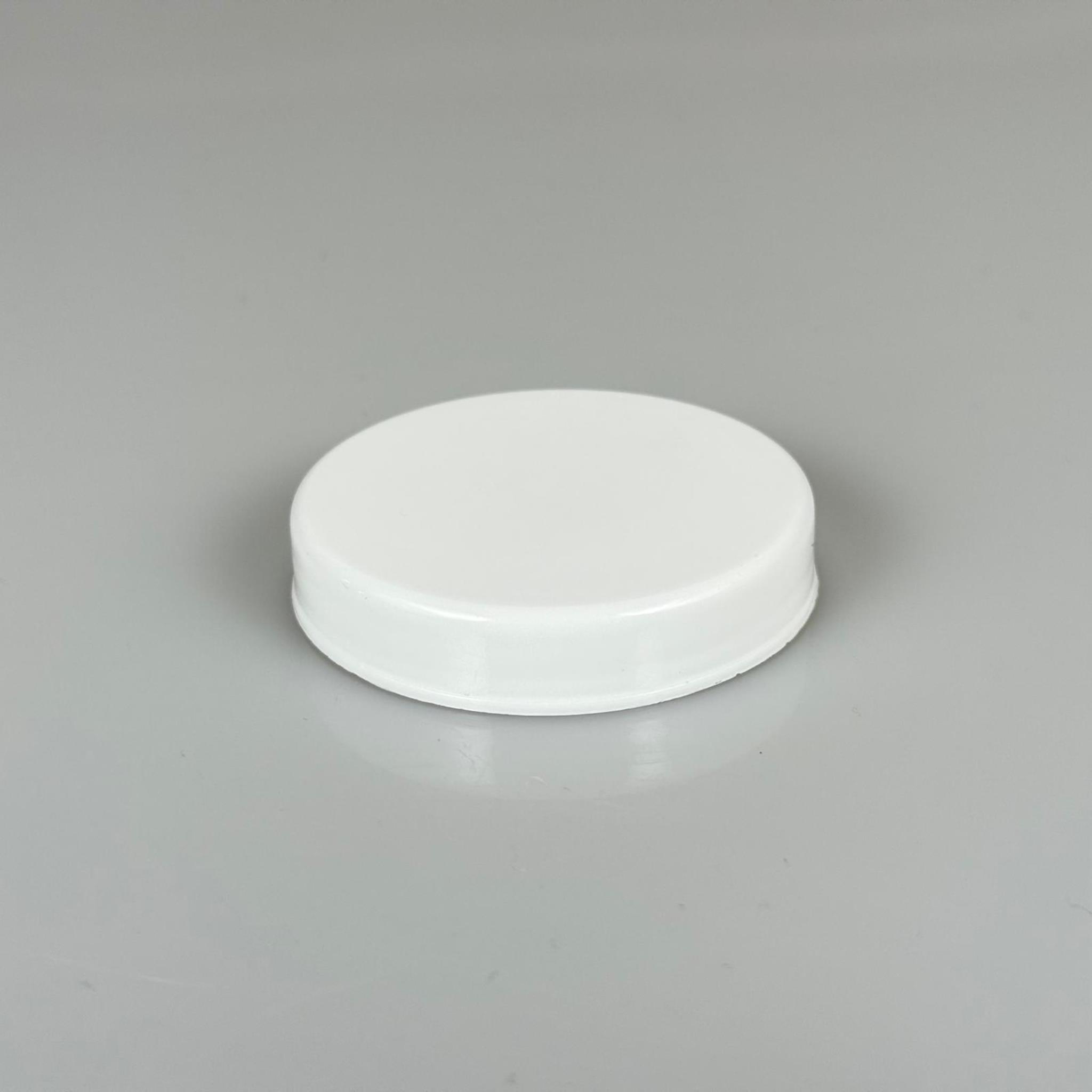 57 MM VİDALI PLASTİK KAPAK BEYAZ (ŞİŞECAM 50 CC CAM KREM UYUMLU)