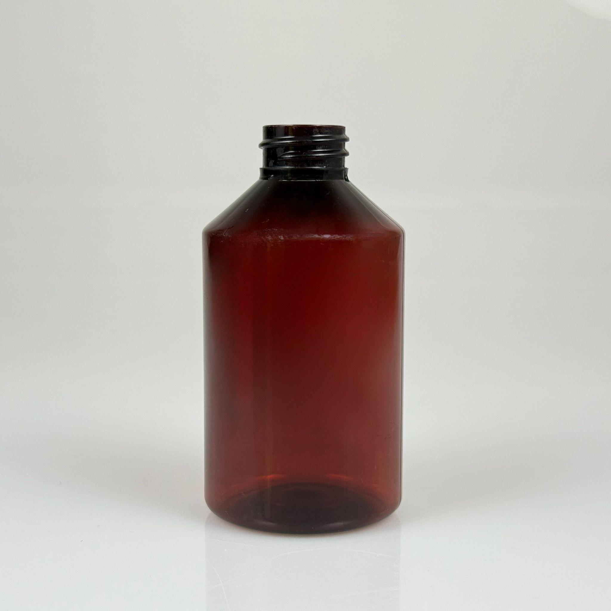 250 CC AMBER SERT PLASTİK ŞİŞE KAPAKSIZ (28 AĞIZ)