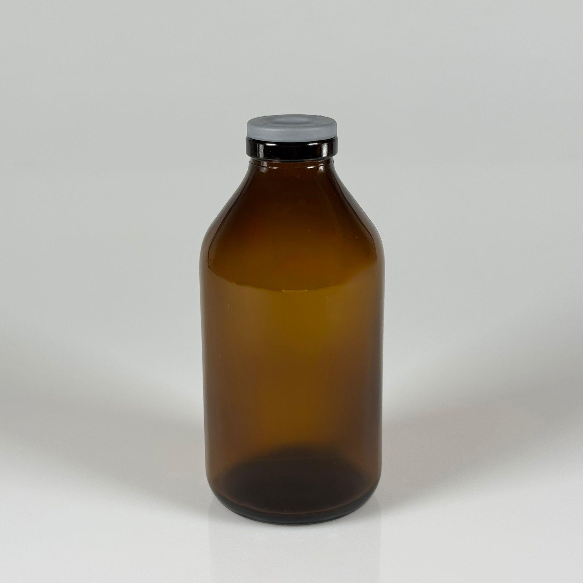 250 CC AMBER KAHVERENGİ CAM SERUM ŞİŞESİ - 32 AĞIZ  KAUÇUK BUTİL TIPALI TAKIM - 250 CC BOŞ SERUM ŞİŞESİ - TİP 2 İLACA ECZAYA  UYGUN