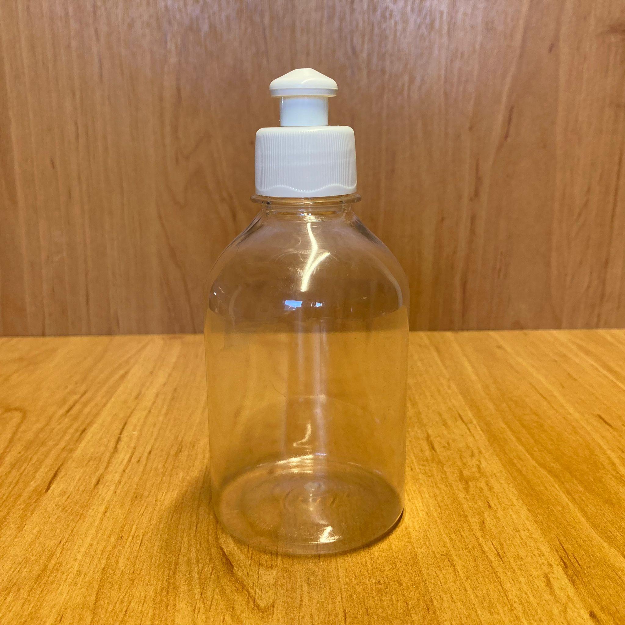 250 CC PLASTİK ŞİŞE - BEYAZ AKITICILI PUSH-PULL KAPAKLI - 250 ML BOŞ PLASTİK ŞİŞE