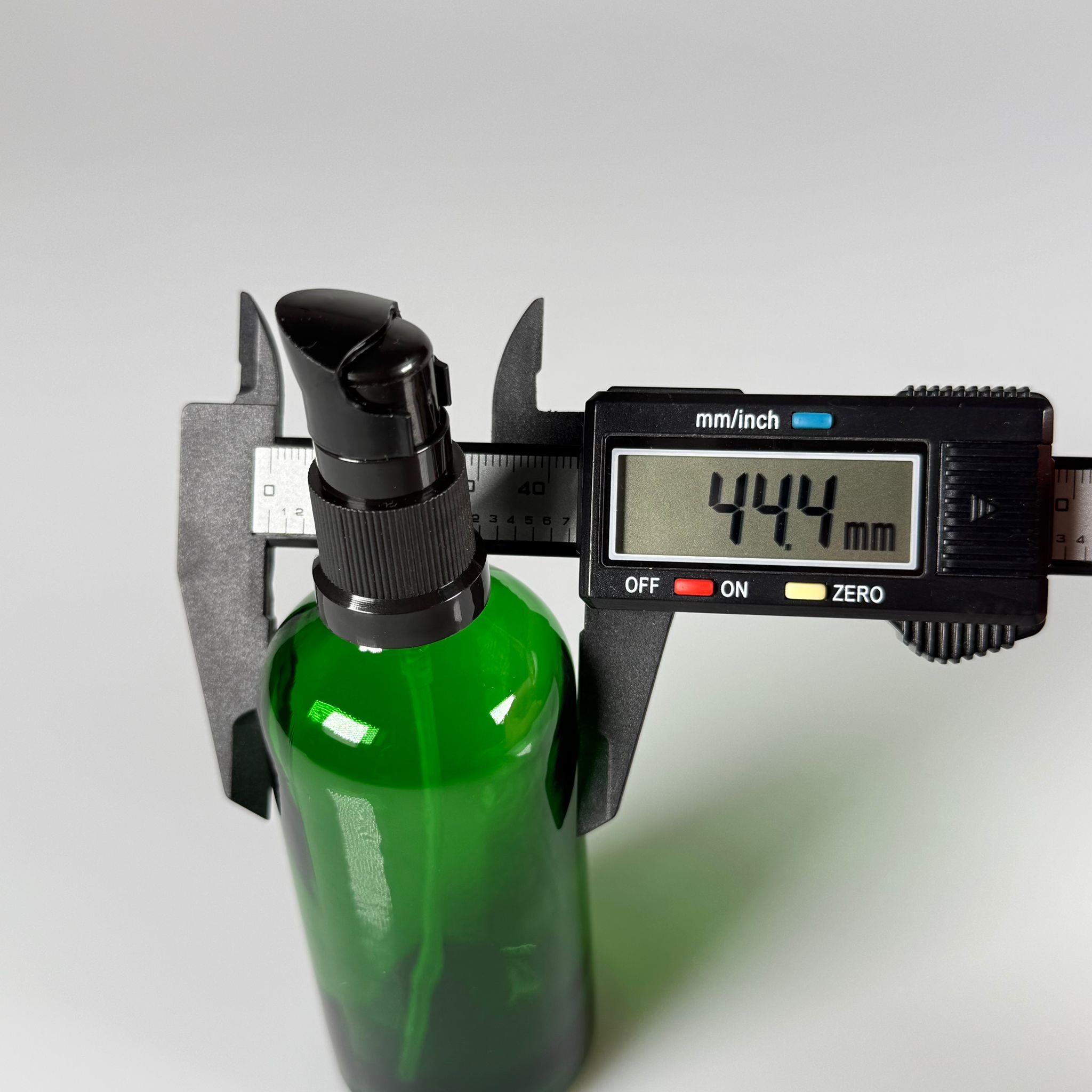 100 CC YEŞİL CAM ŞİŞE - SIZDIRMAZ ETEKLİ SİYAH LOSYON POMPALI TAKIM - 100 ML LOSYON ŞİŞESİ - YAĞ, KREM GİBİ YOĞUN KIVAMLI SIVILAR İÇİN CAM AMBALAJ