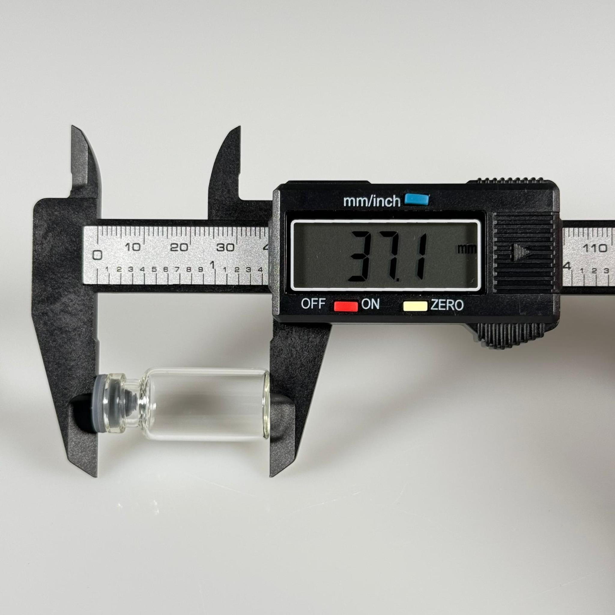 3 ML vial flakon şişe - 13 ağız 3 cc şeffaf cam ilaç şişesi + kauçuk butil enjektör tıpası