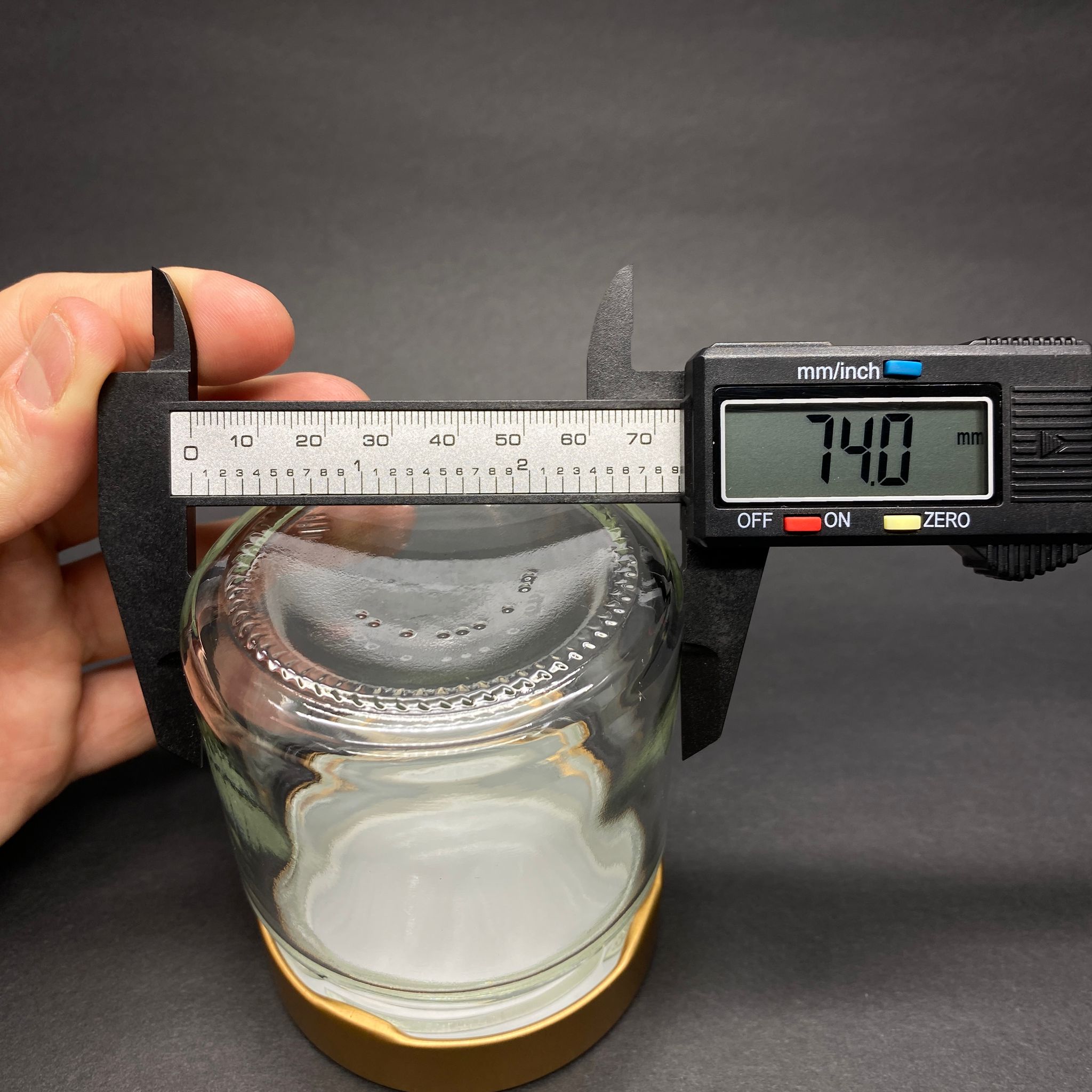 255 CC ALMAN KAVANOZ - GOLD METAL KAPAKLI - 255 ML DERİN KAPAKLI CAM KAVANOZ