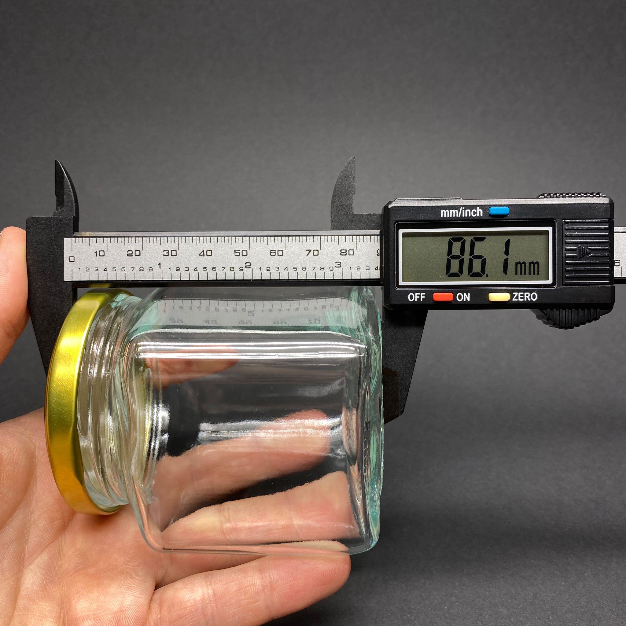 250 CC CAM KARE KAVANOZ - GOLD KAPAKLI - 250 ML KÖŞELİ KAVANOZ