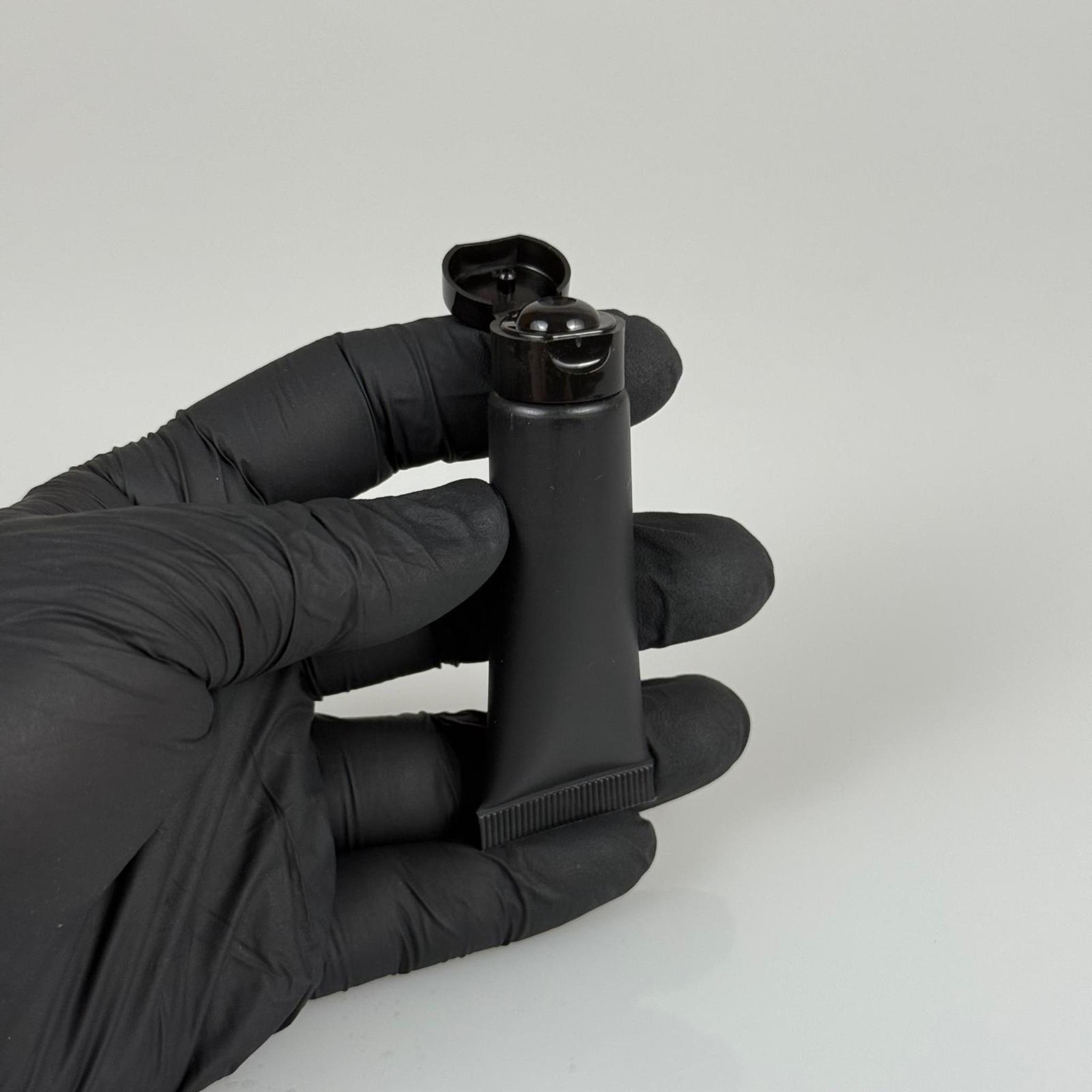 KOZMETİK İÇİN SİYAH BOŞ KREM TÜPÜ FLİPTOP KAPAKLI - 10 ML - MERHEM TÜPÜ - PLASTİK MANÜEL DOLDURULABİLİR BOŞ TÜP - LİPGLOSS TÜP - DUDAK PARLATICISI TÜPÜ - BAL DOLUMU İÇİN PLASTİK TÜP