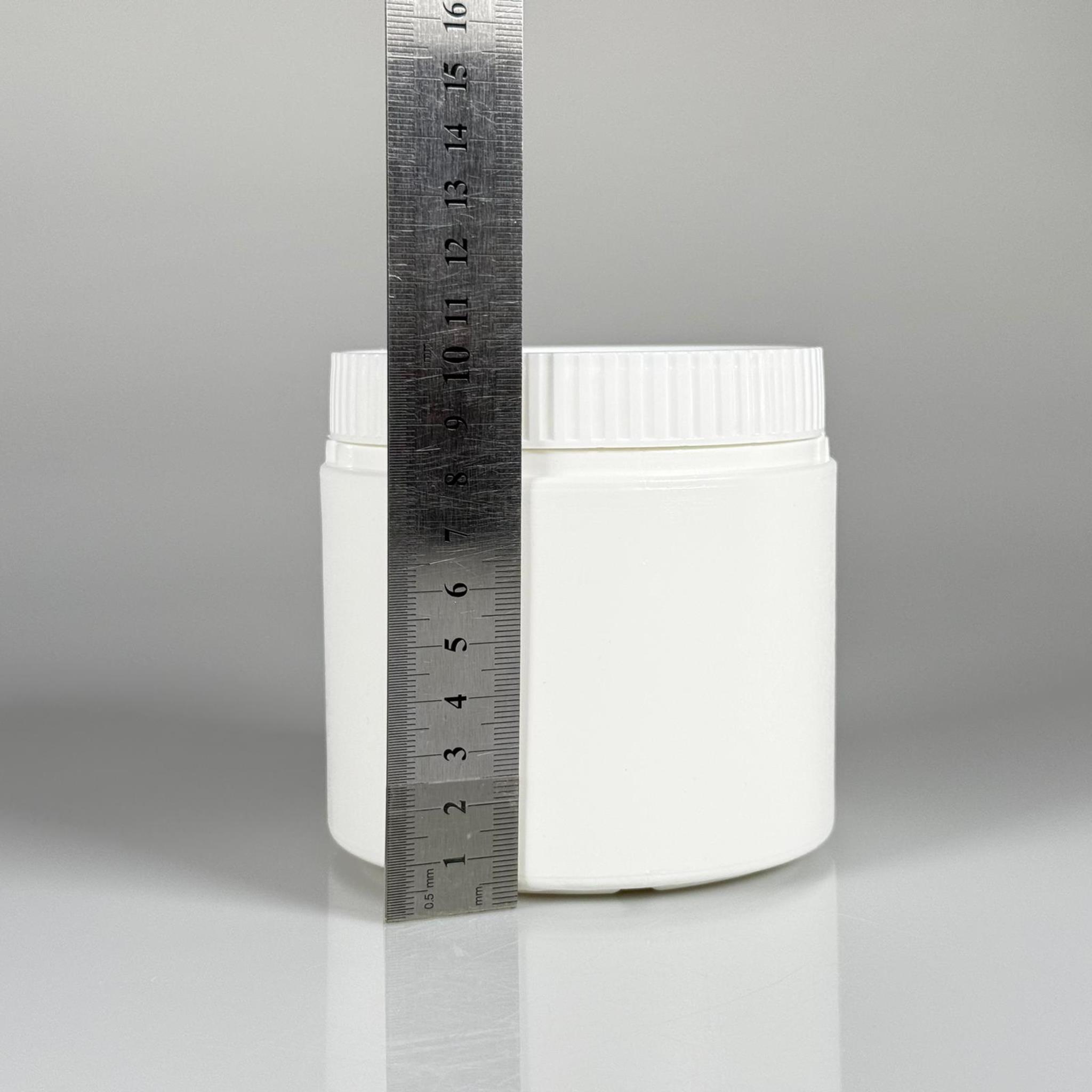 500 CC POMAT KUTUSU KİLİTLİ KAPAKLI BEYAZ - 500 ML PE POLİETİLEN KREM KAVANOZU