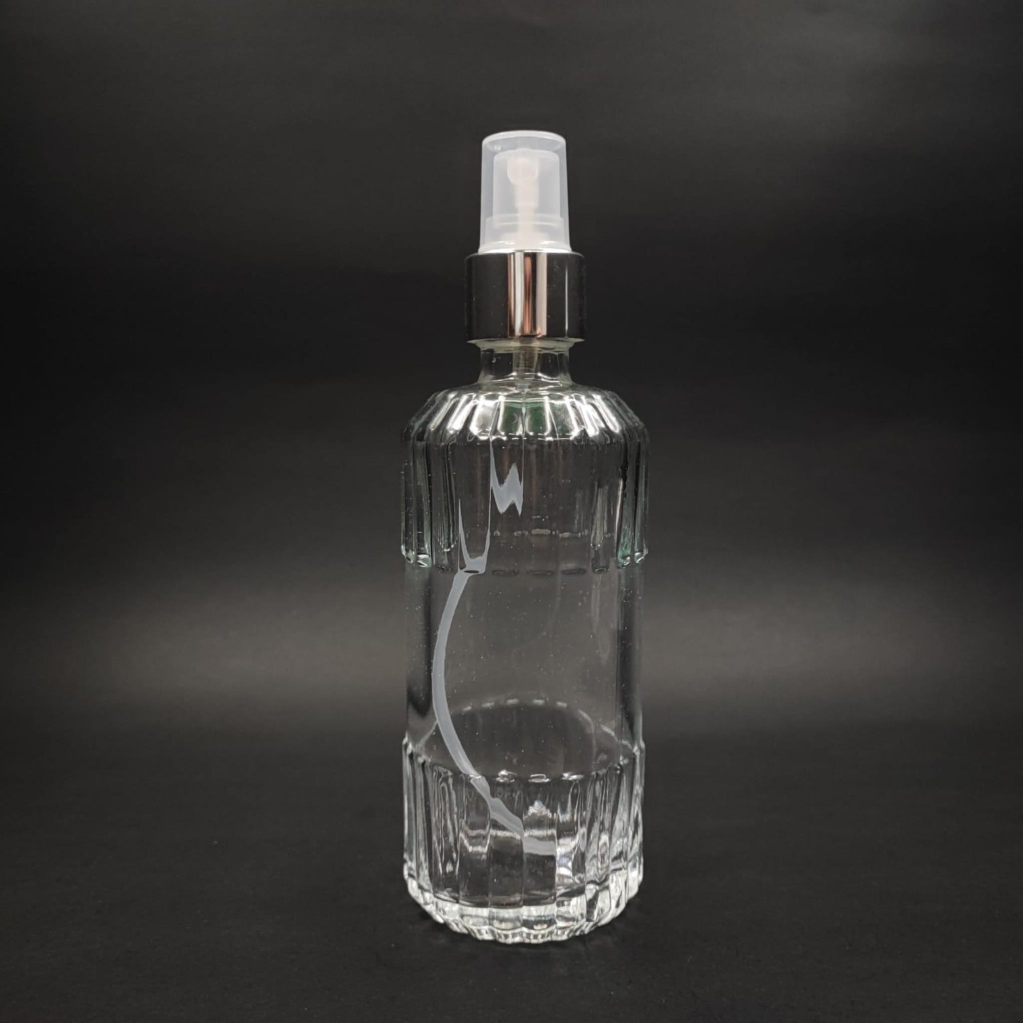 200 CC SİLİNDİR ZÜMRÜT MODEL CAM KOLONYA ŞİŞE - GÜMÜŞ SPREYLİ - 200 ML ZÜMRÜT CAM KOLONYA ŞİŞELERİ