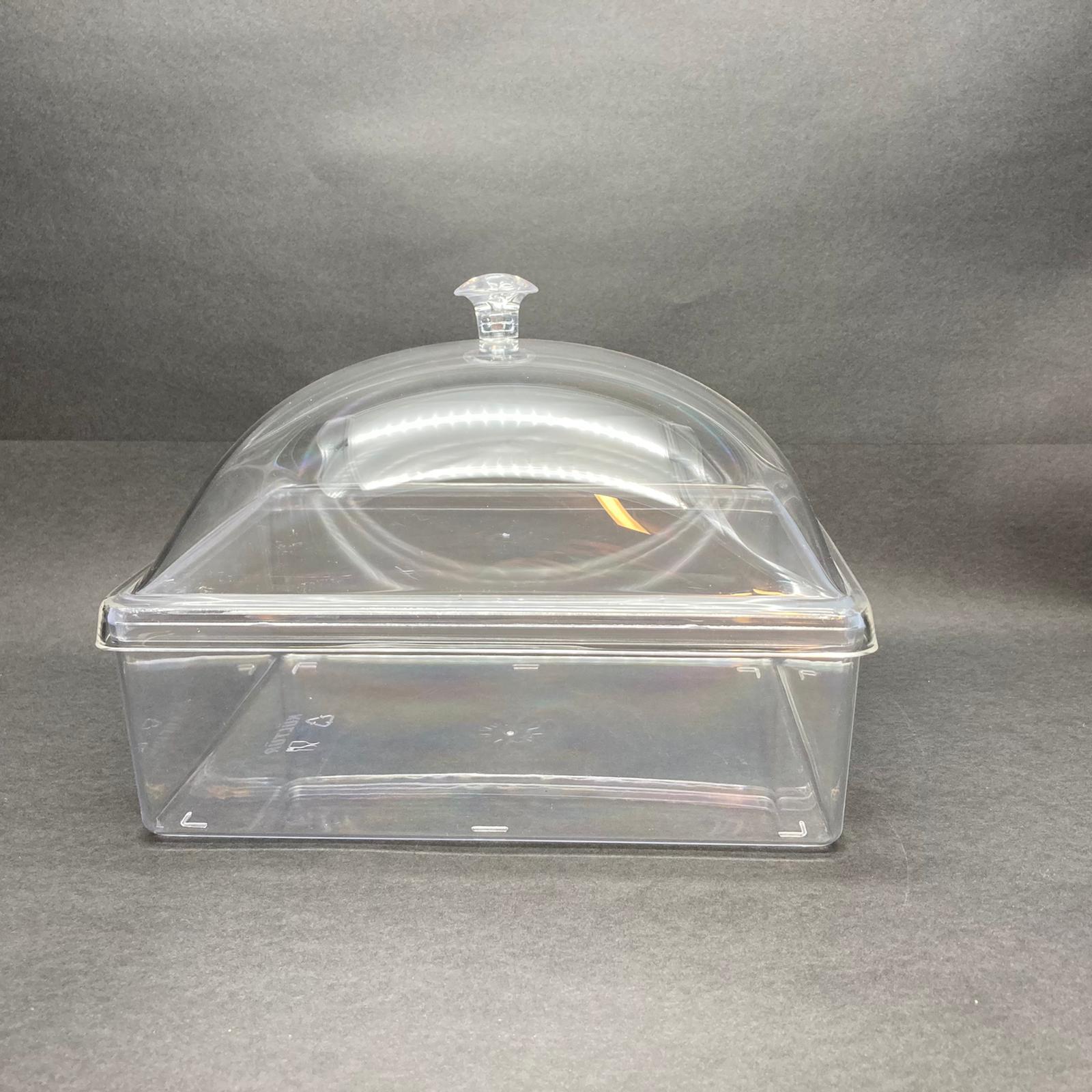 KÜLTÜR LÜKS MODEL DİKDÖRTGEN GIDA KABI - PLEKSİ LOKUMLUK  (ŞARKÜTERİ, FIRIN, PASTANELERDE VS KULLANILIR) 19x25 cm En Boy 20 cm Yükseklik