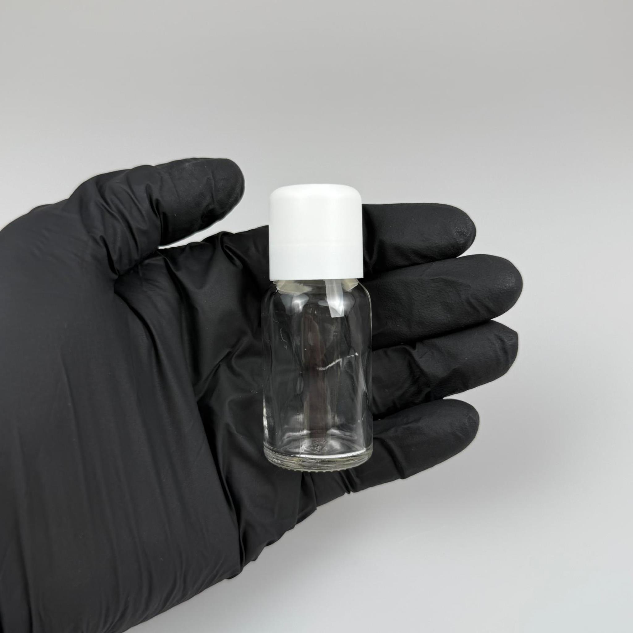 15 CC ŞEFFAF CAM ŞİŞE + İÇTEN DAMLALIKLI ÇOCUK KİLİTLİ BEYAZ KAPAK - SAYDAM 15 ML KİLİT KAPAKLI DAMLATMALI ŞİŞE