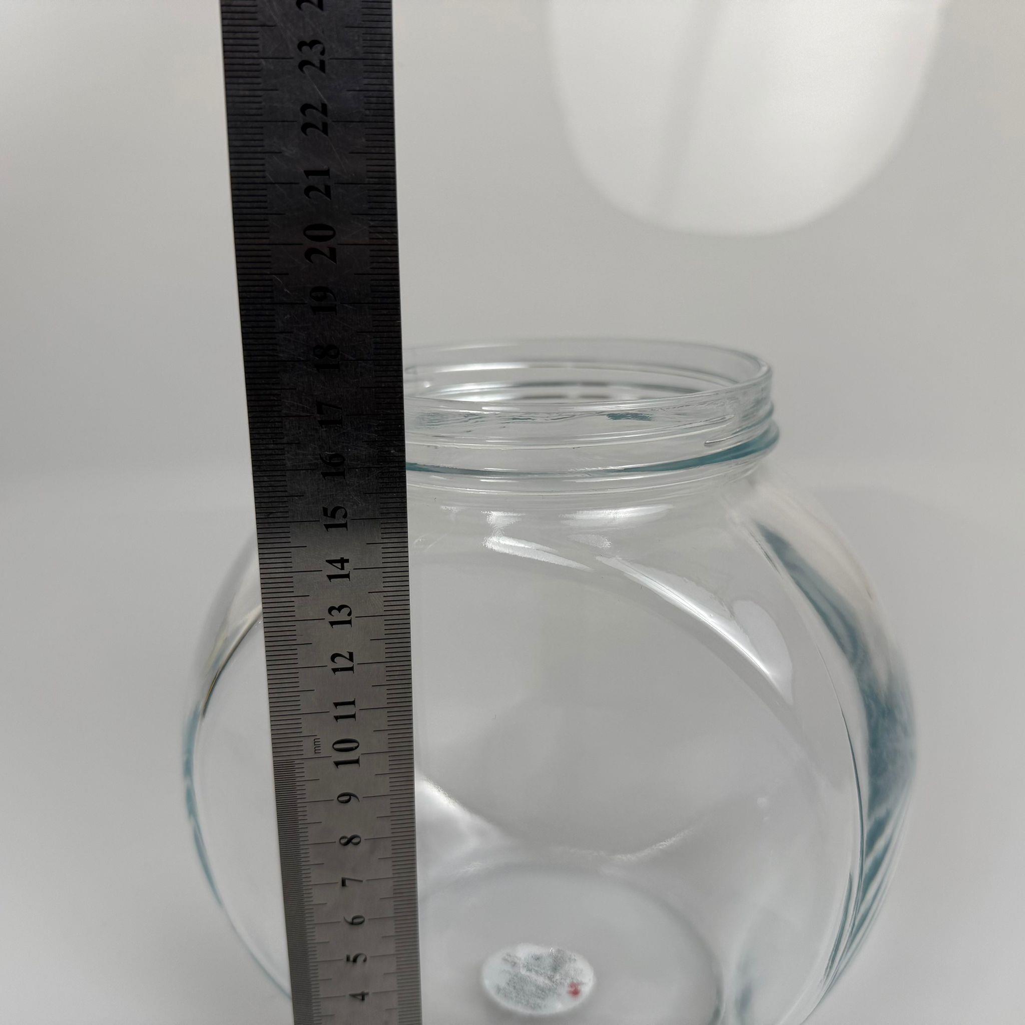 PAŞABAHÇE KODU 80000 ÜÇ DİPLİ YATIK CAM KAVANOZ EBAT 1500 CC - KAPAKSIZ