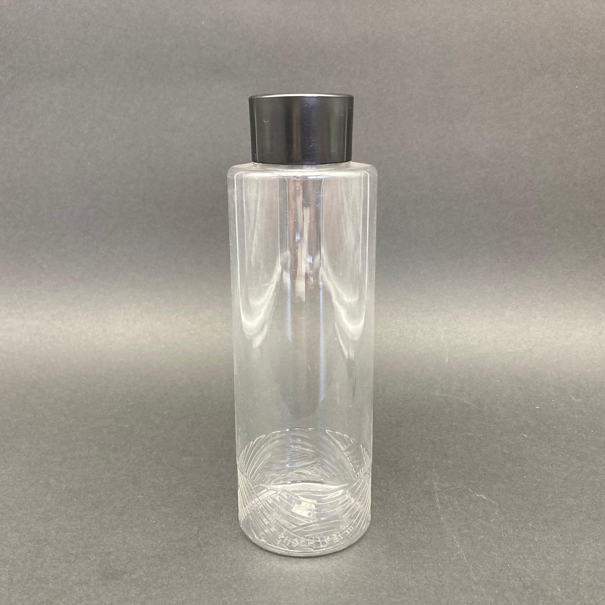 400 CC SİLİNDİR KISA MODEL PET ŞİŞE - SİYAH KOLONYA KAPAKLI TIPALI - 400 ML PLASTİK KOLONYA ŞİŞESİ