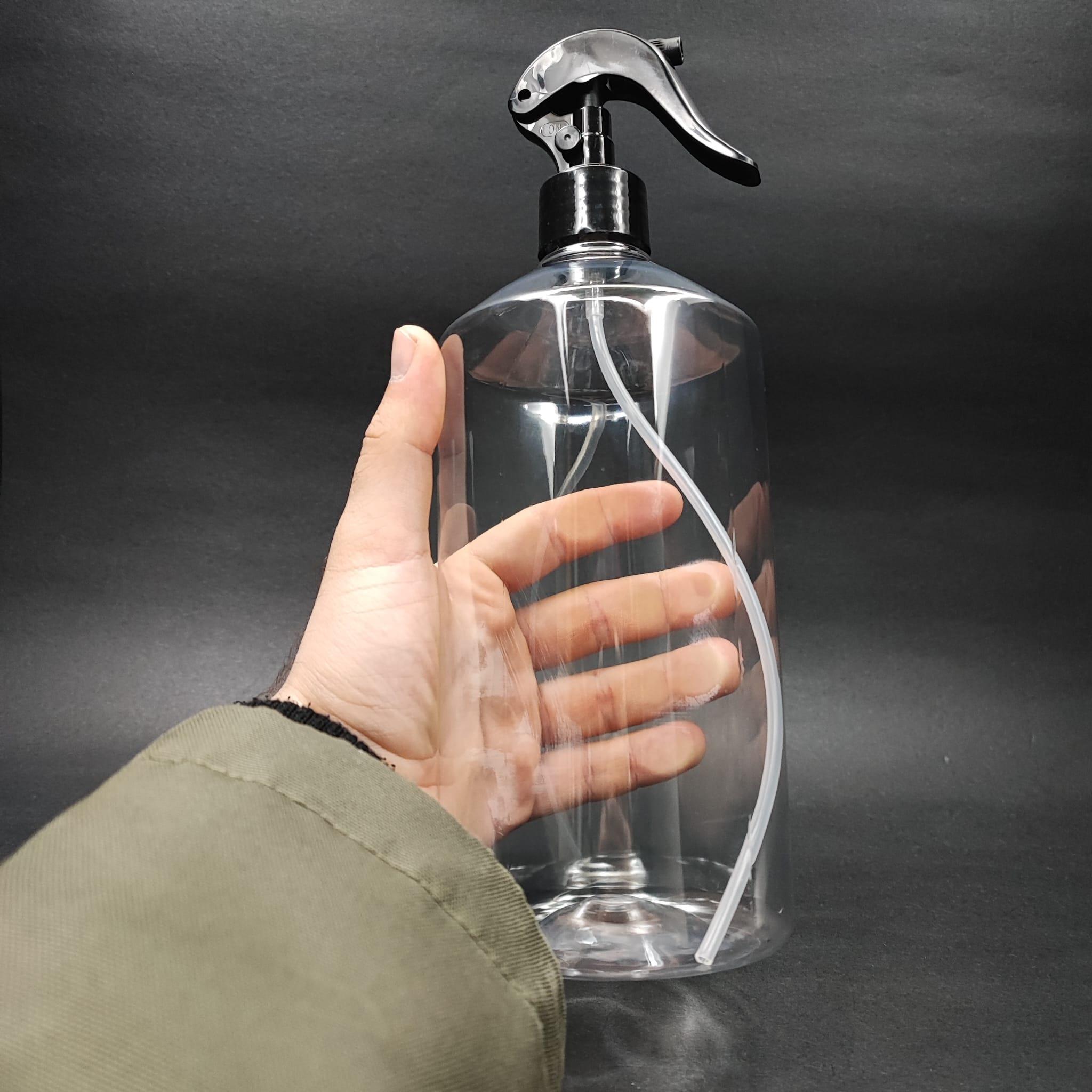 950 CC ŞEFFAF PET ŞİŞE - SİYAH TRİGER SPREYLİ - DUMAN ŞEKLİNDE PÜSKÜRTÜR - 950 ML OTO TEMİZLİK ÜRÜNLERİ İÇİN BOŞ SPREY ŞİŞE