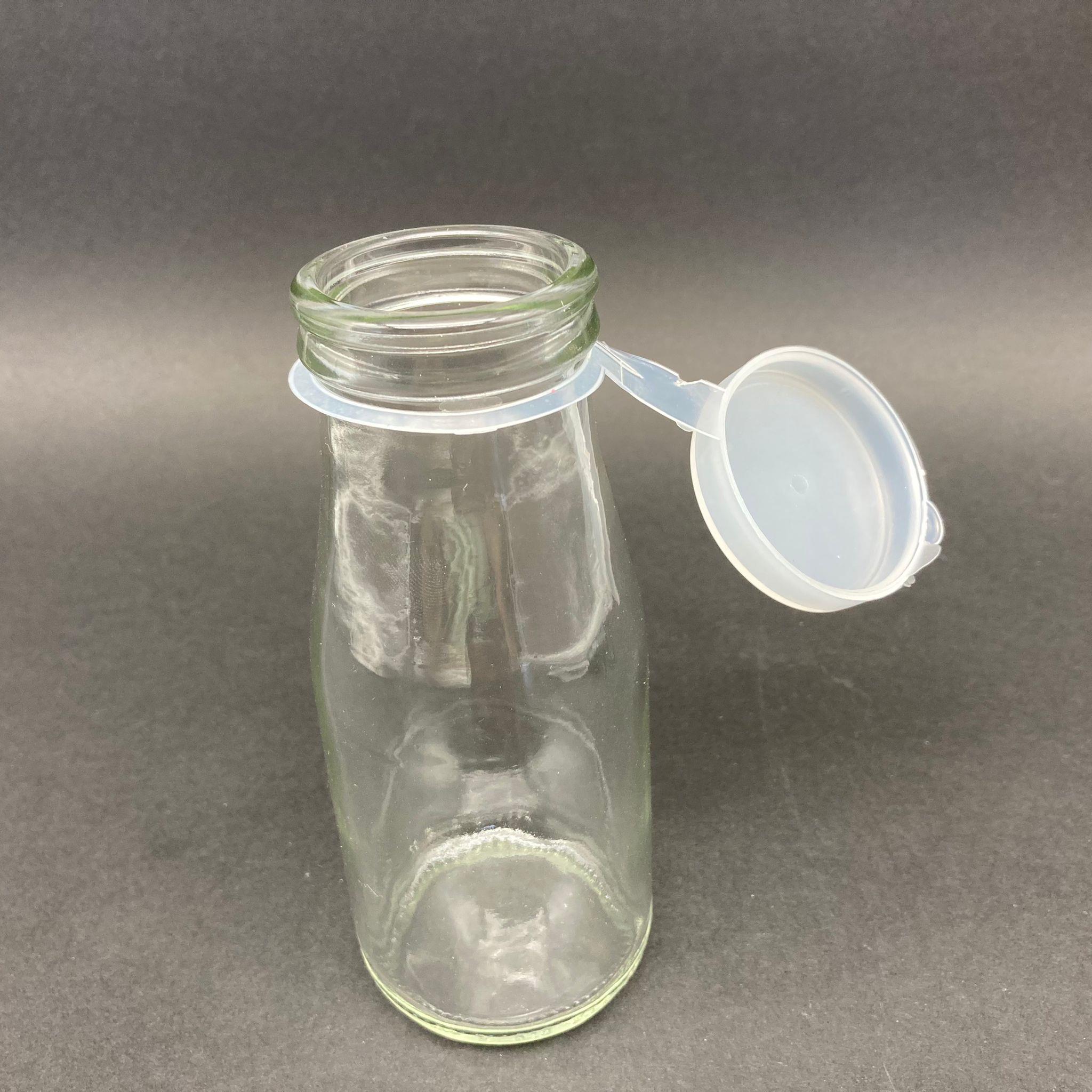 200 CC CAM AYRAN ŞİŞESİ - PLASTİK KAPAKLI - 200 ML CAM NOSTALJİ AYRAN LİMONATA ŞİŞESİ - ESKİ TİP CAM AYRAN ŞİŞESİ
