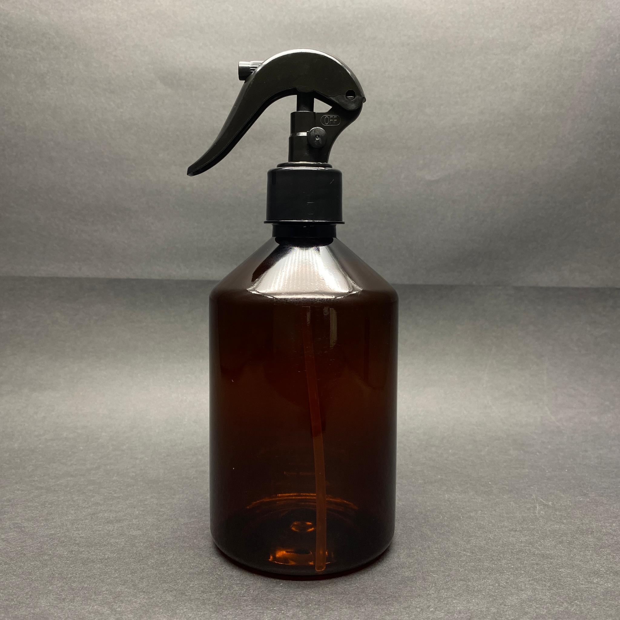 500 CC AMBER PLASTİK ŞİŞE - SİYAH TRİGER  SPREYLİ - 500 ML KAHVERENGİ BOŞ PLASTİK SPREY ŞİŞE - DUMAN ŞEKLİNDE PÜSKÜRTÜR