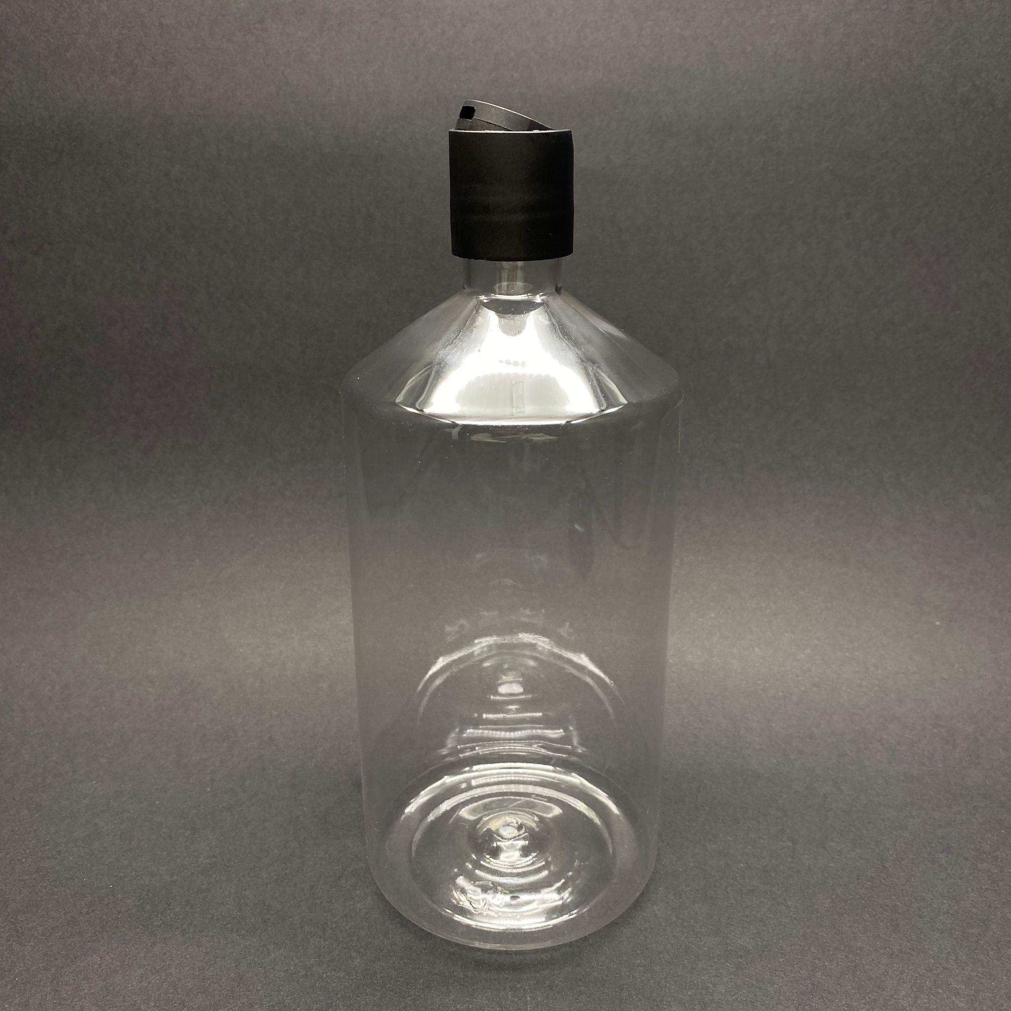 950 CC PET ŞAMPUAN ŞİŞESİ (DÜZ) - SİYAH DİSKTOP KAPAKLI - 950 ML BOŞ PLASTİK ŞAMPUAN ŞİŞESİ