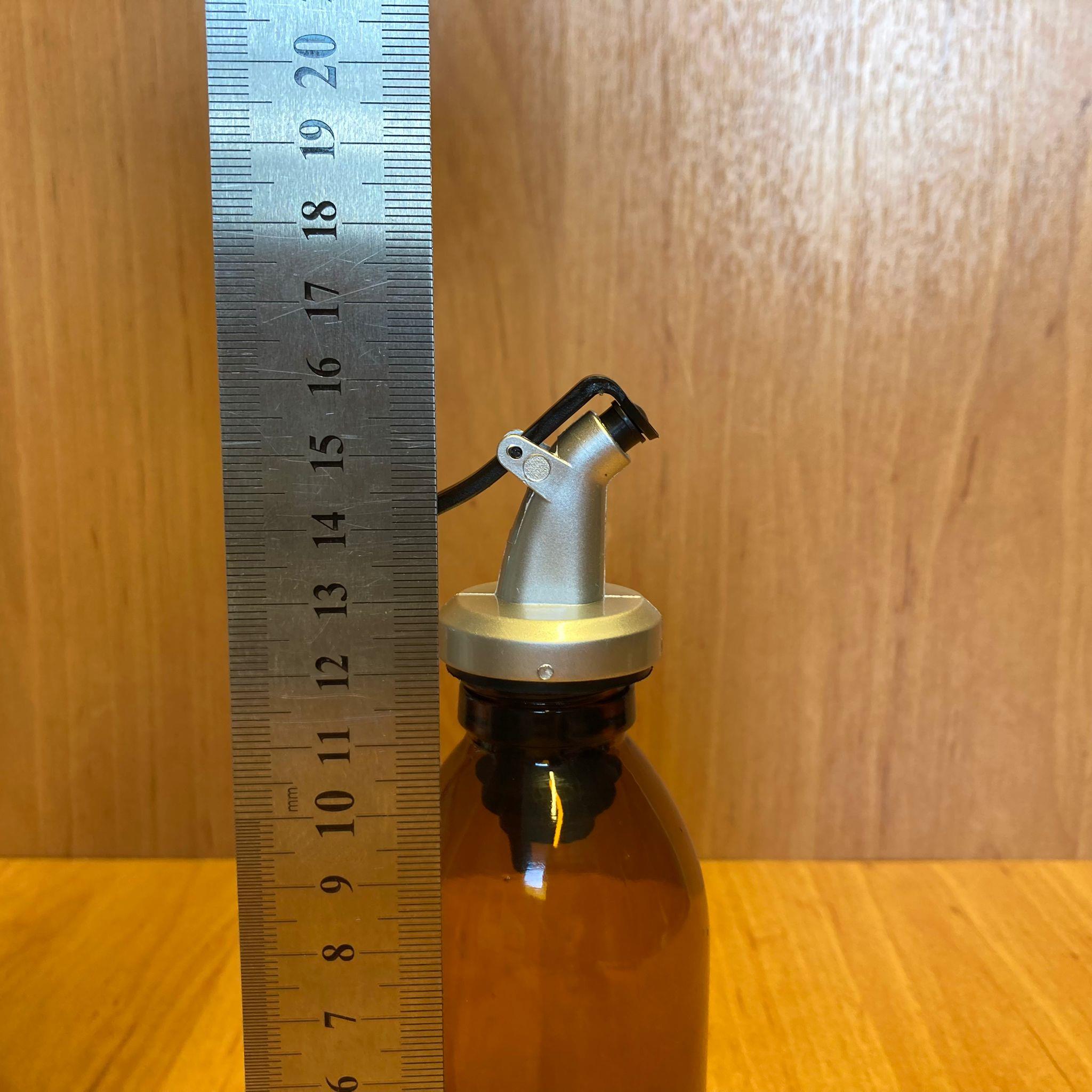 150 CC AMBER YAĞDANLIK ŞİŞESİ - 150 ML CAM YAĞLIK SİRKELİK ŞİŞE - GRİ AKITICILI Damlatmaz Yağlık/ Sirkelik