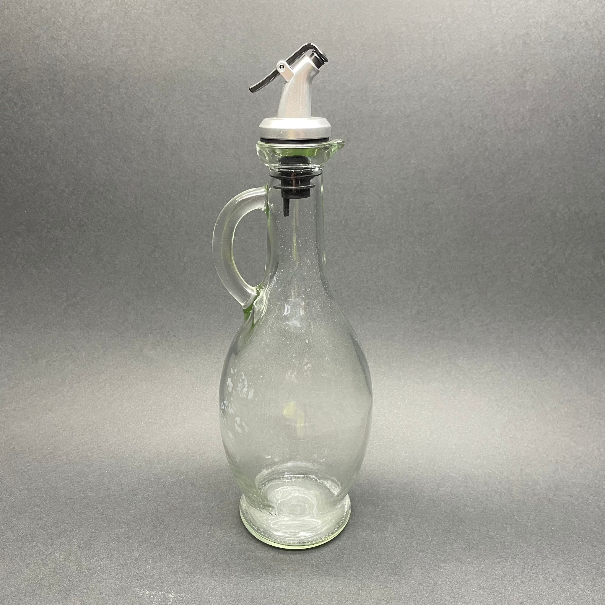 500 CC GAGALI KULPLU YAĞLIK CAM ŞİŞE - 500 ML GALON YAĞDANLIK ŞİŞE - YAĞ ŞİŞESİ - ŞEFFAF - GRİ YAĞDANLIK TIPALI
