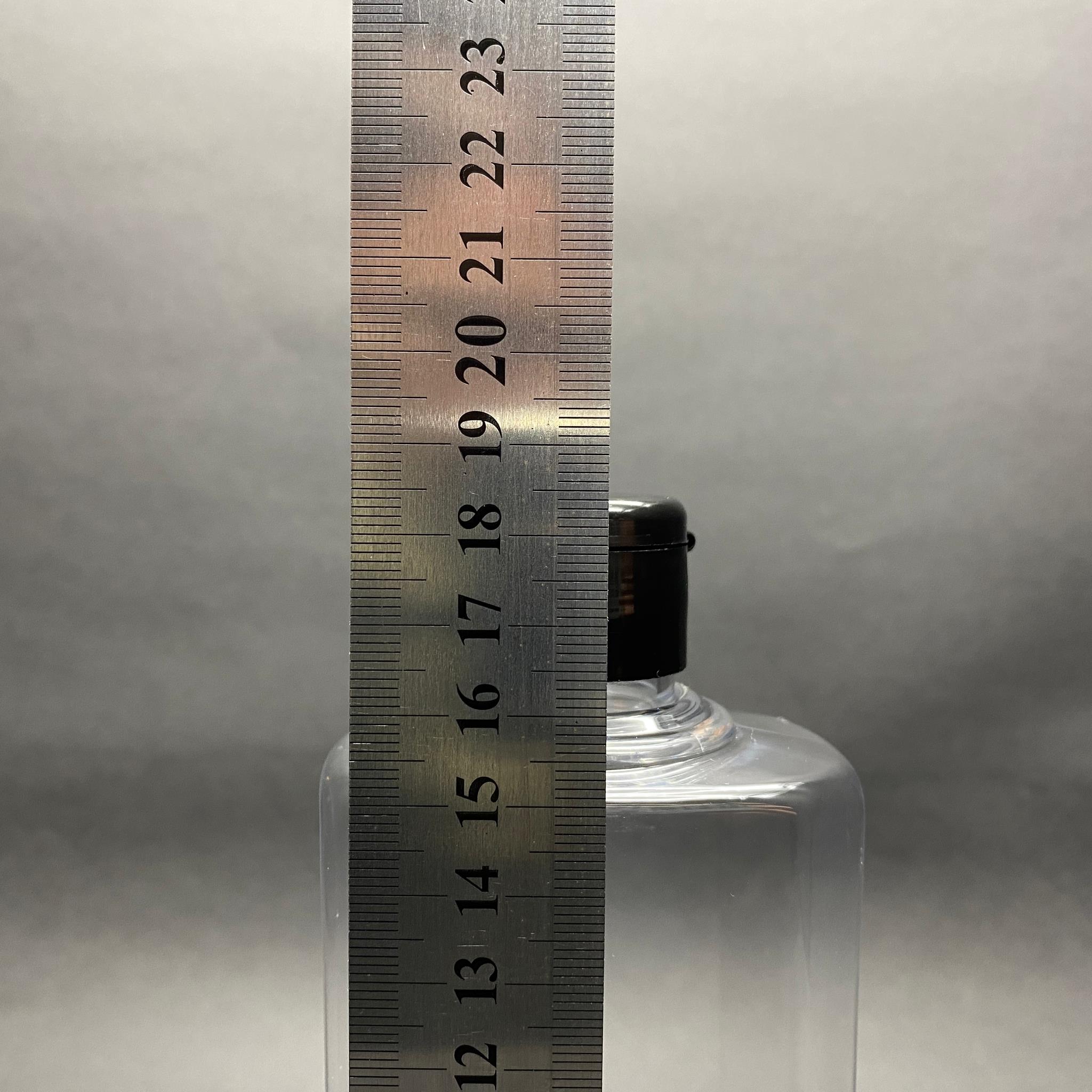 400 CC YASSI MODEL PET ŞİŞE - SİYAH FLİPTOP AKITICI KAPAKLI - 400 ML AKITICILI BOŞ PLASTİK ŞİŞE
