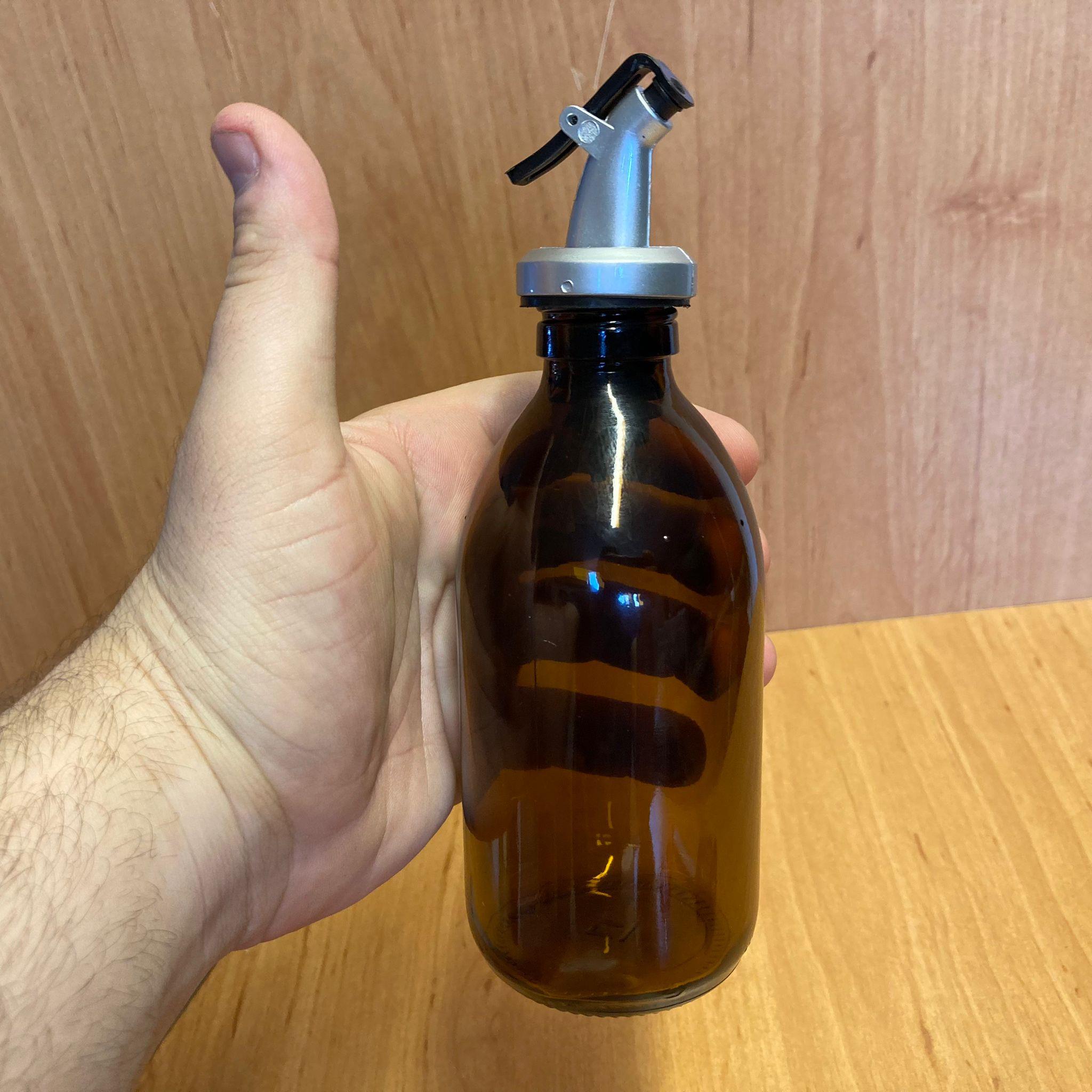 250 CC AMBER YAĞDANLIK ŞİŞESİ - 250 ML CAM YAĞLIK SİRKELİK ŞİŞE - GRİ AKITICILI Damlatmaz Yağlık/ Sirkelik