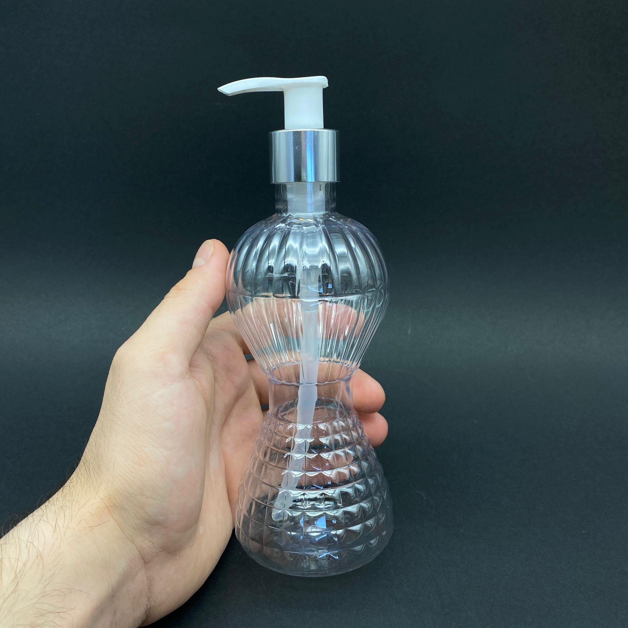 300 CC PIRLANTA MODEL PET ŞİŞE - GÜMÜŞ POMPALI - 300 ML POMPALI PLASTİK ŞİŞE